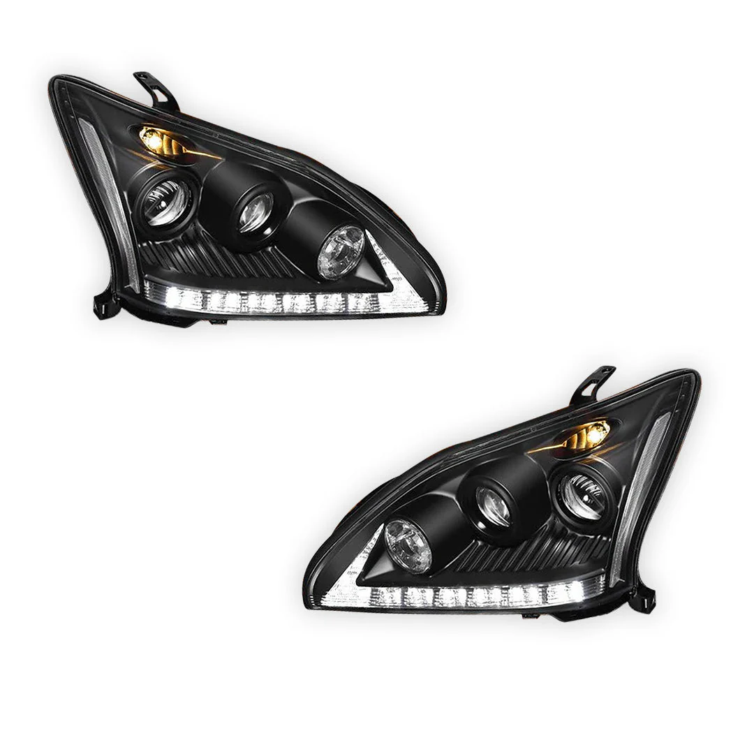 Lexus RX400H MHU33 / MHU38 (2005 - 2008) LED DRL Projector Headlights LH + RH - Image 8
