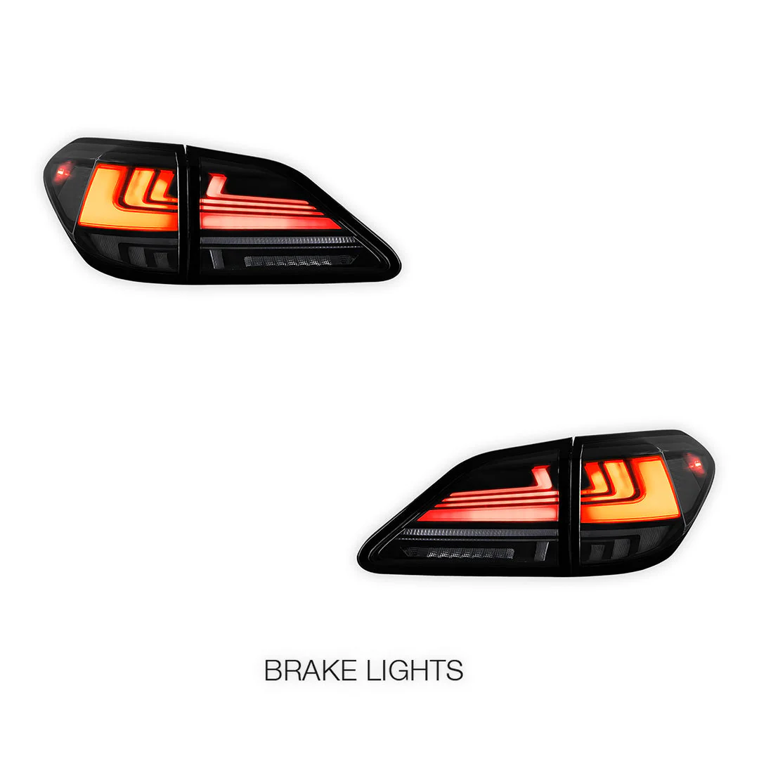 Lexus RX400h MHU38 (2008) Sequential Black Smoked LED Tail Lights LH + RH - Image 3