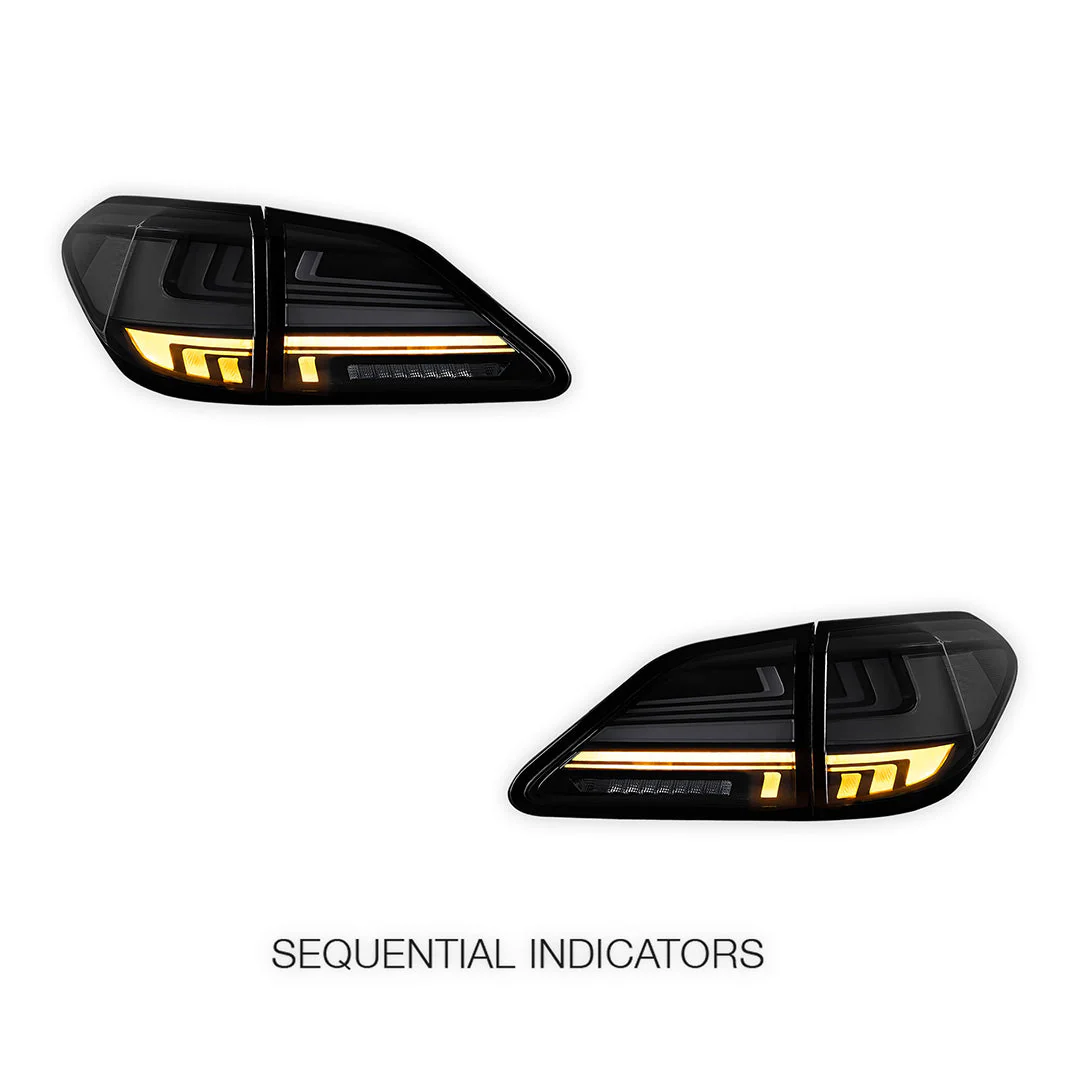 Lexus RX400h MHU38 (2008) Sequential Black Smoked LED Tail Lights LH + RH - Image 4