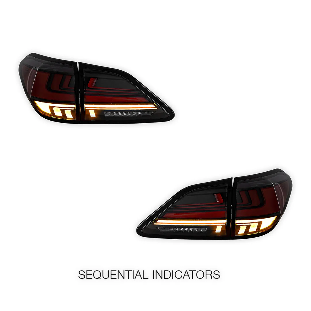 Lexus RX450h GYL15 (2009 - 2014) Sequential Red Smoked LED Tail Lights LH + RH - Image 4