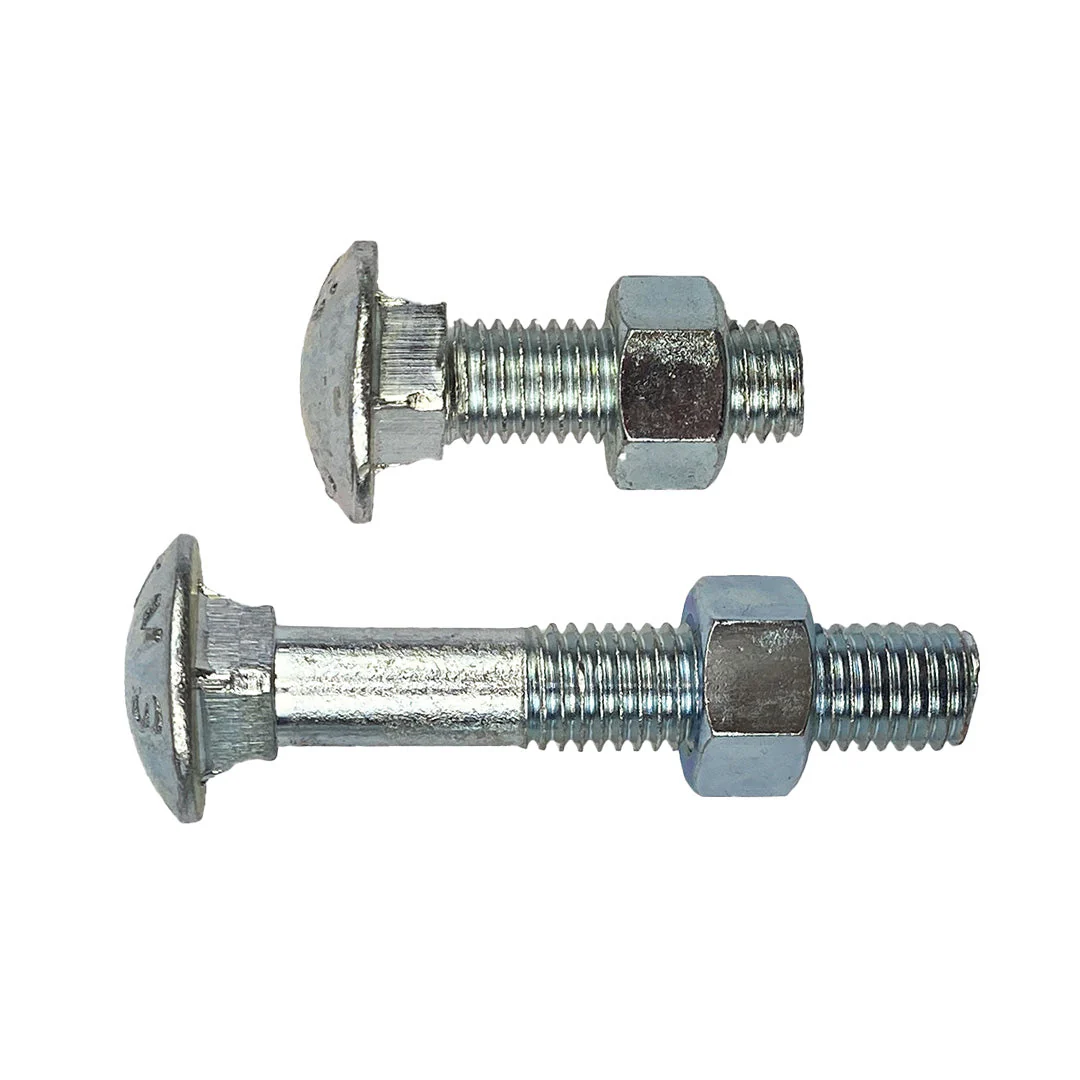 M10 x 100mm Cup Head Bolt & Nut Class 4.6 Zinc - Image 5