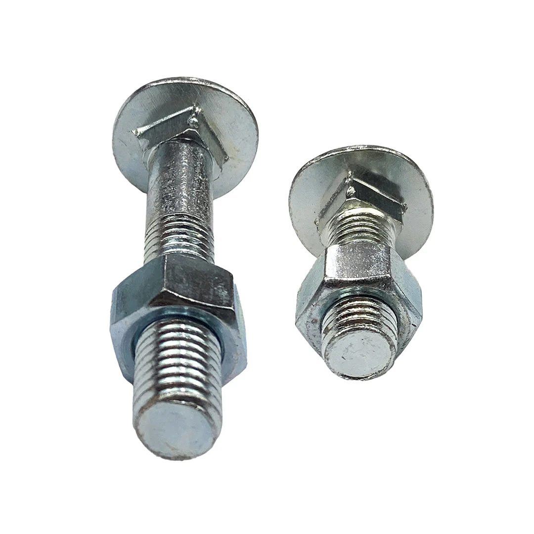 M10 x 30mm Cup Head Bolt & Nut Class 4.6 Zinc (Full Thread) - Image 6