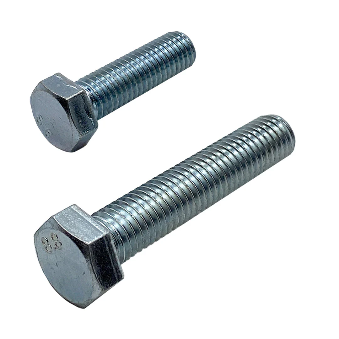 M14 x 35mm 2.00p Metric Coarse Hex Set Screw High Tensile Class 8.8 Zinc - Image 2