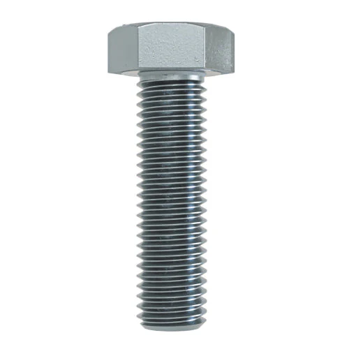 M6 x 25mm 1.00p Metric Coarse Hex Set Screw High Tensile Class 10.9 Zinc Plated - Image 4