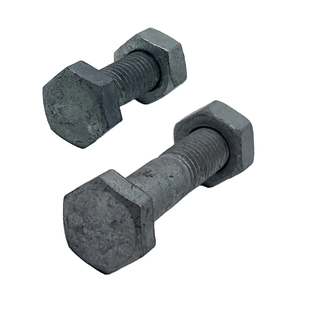M8 x 90mm 1.25p Coarse Hex Bolt and Nut Mild Steel Class 4.6 Galvanised - Image 2