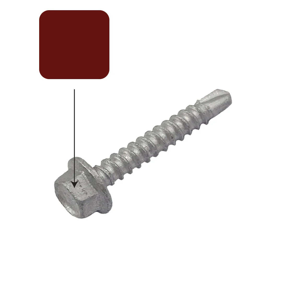 Manor Red Colorbond 10g-16 x 16mm Hex Head Self Drilling Screw Tek Galvanised - Image 2