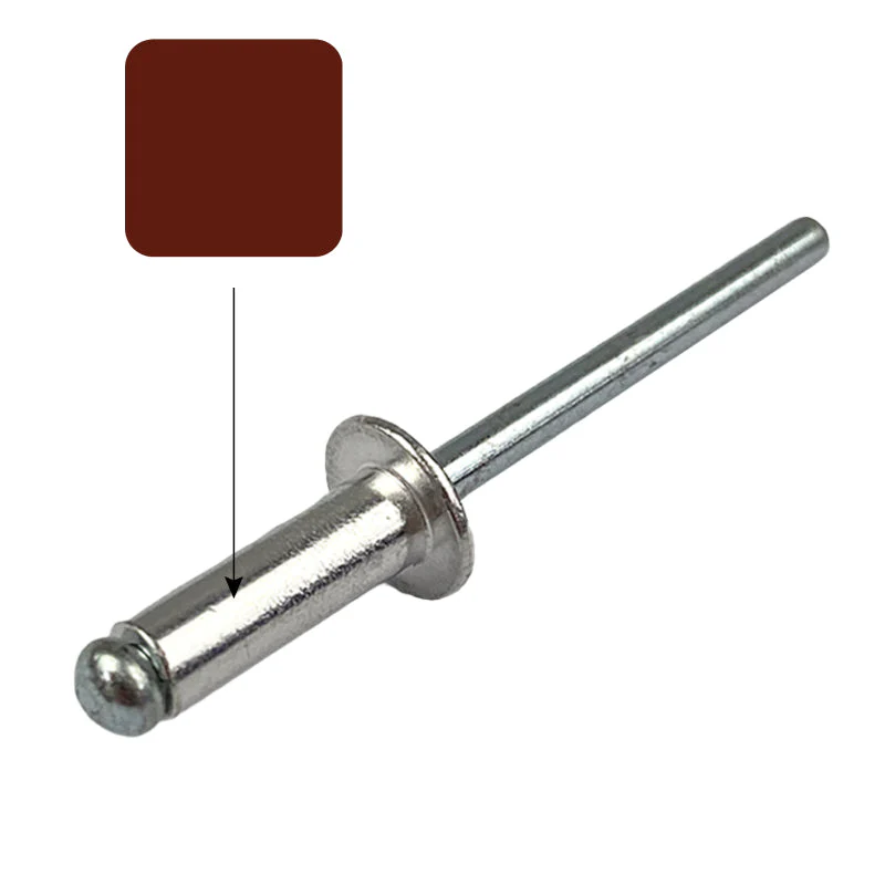 Manor Red (Heritage Red) AS4-3 Rivet Dome Pop Blind (3.2mm x 8mm) Aluminium Steel - Image 2