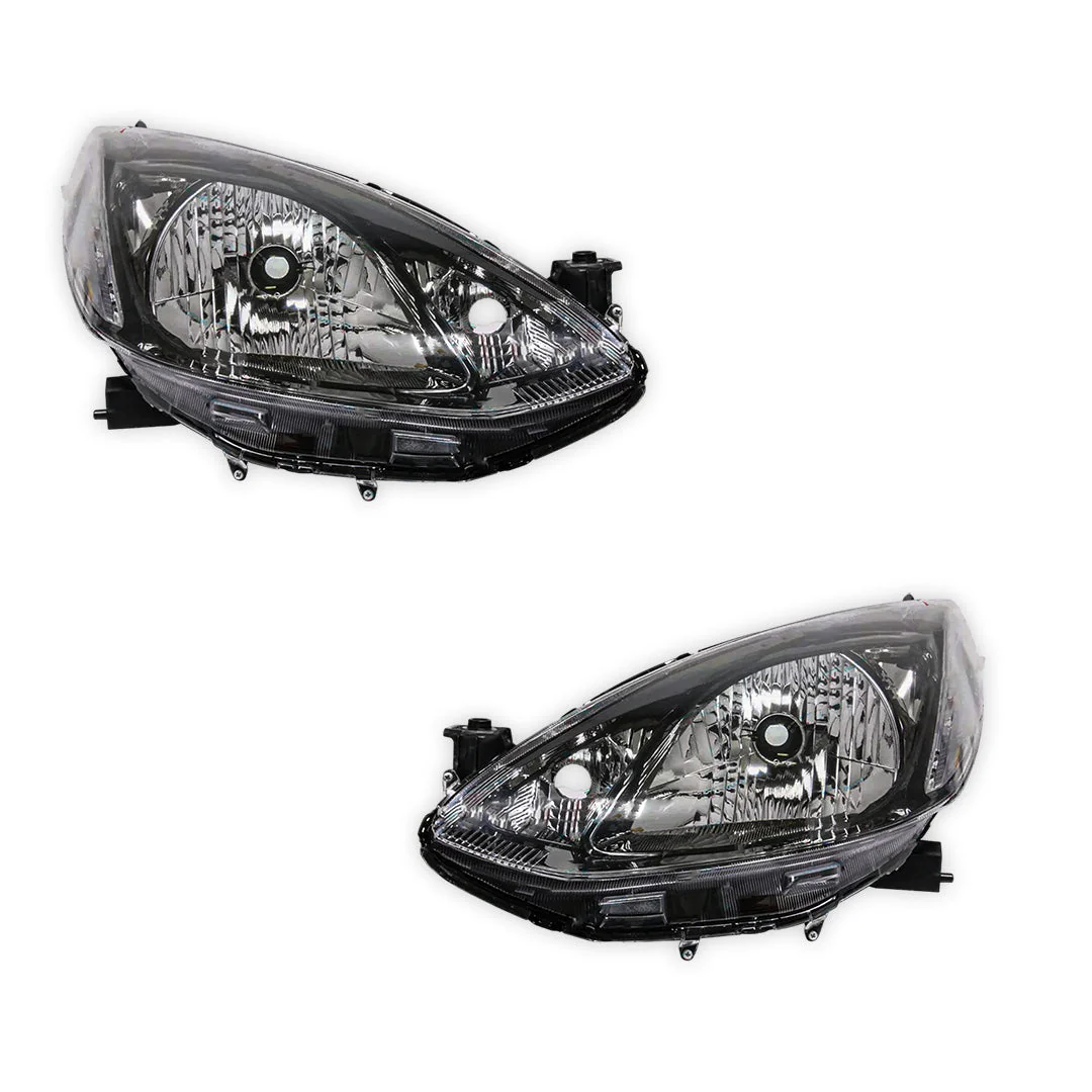 Mazda 2 Sedan / Hatch (2007 - 2014) Black Headlights LH + RH - Image 2