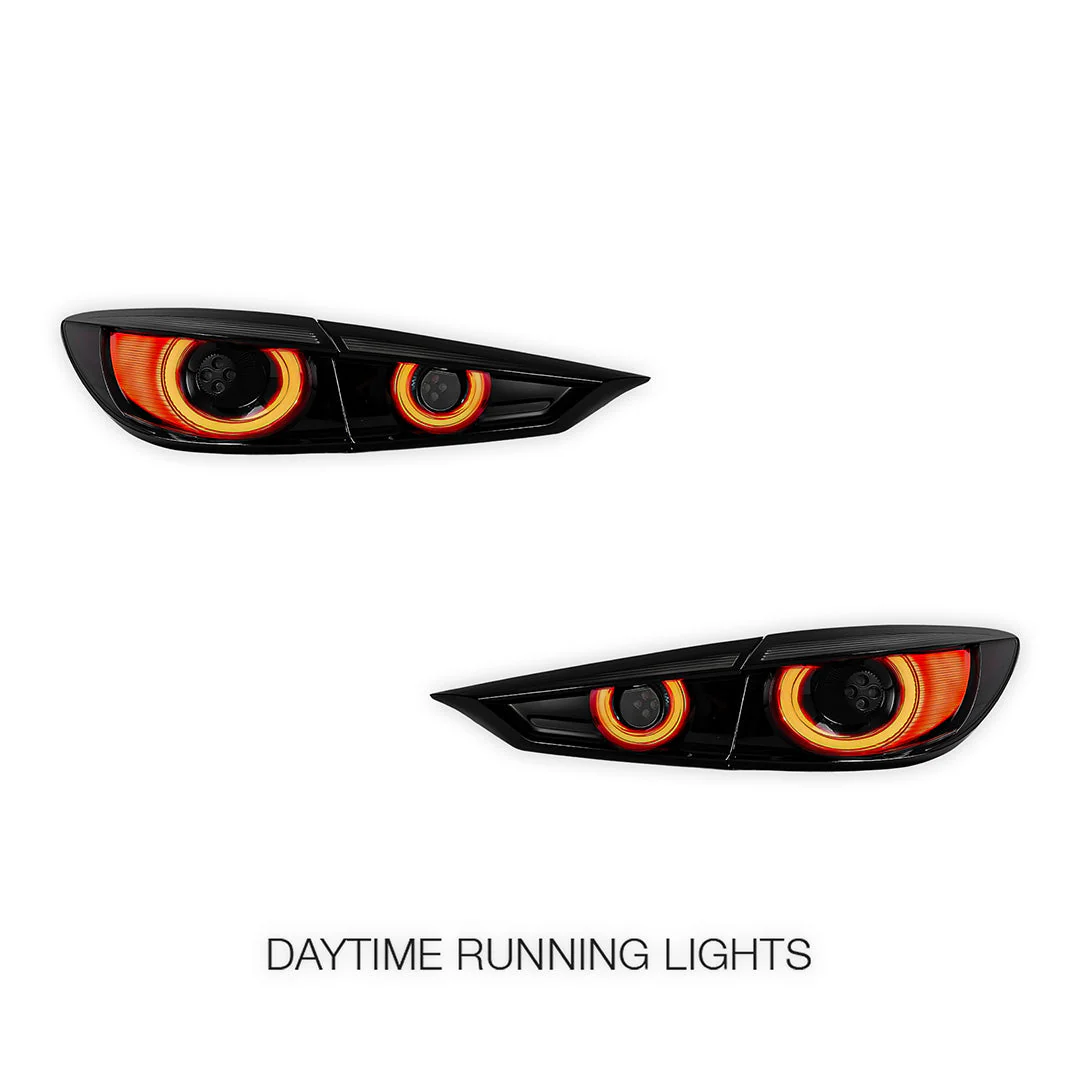 Mazda 3 Axela BM / BN (2014 - 2018) Sequential Smoked LED Tail Lights LH + RH - Image 2