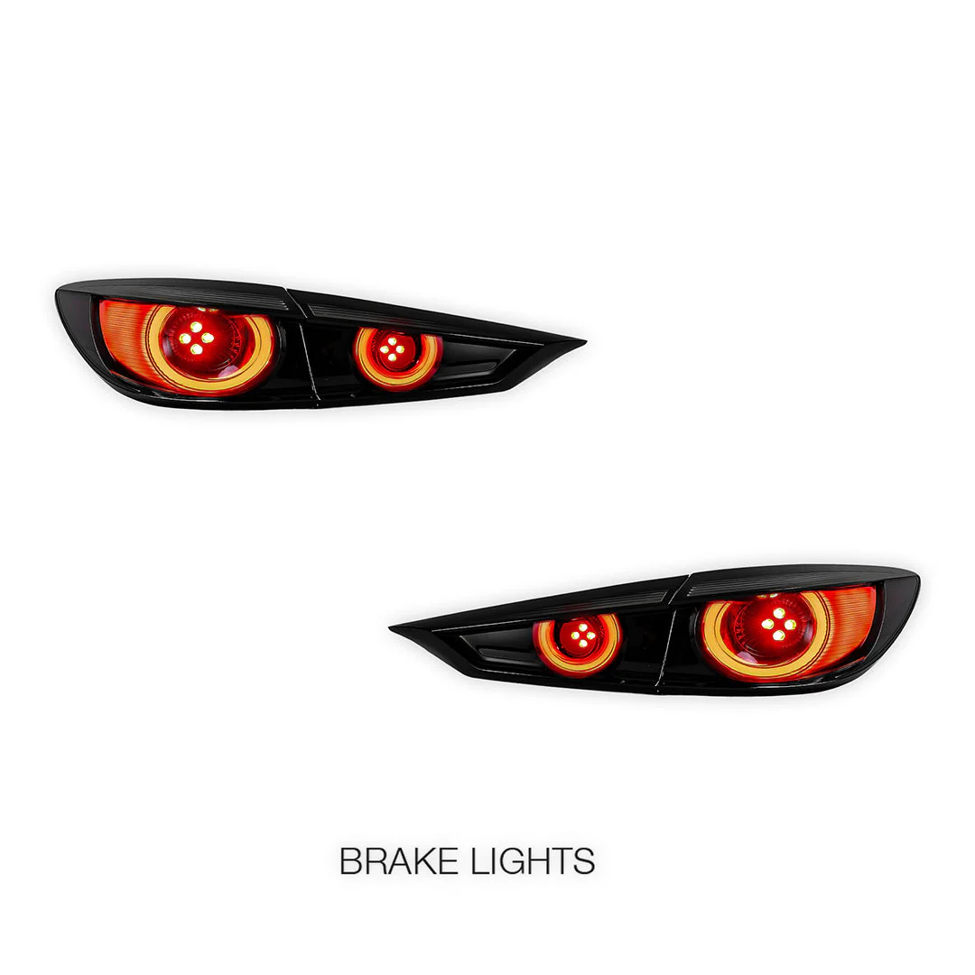 Mazda 3 Axela BM / BN (2014 - 2018) Sequential Smoked LED Tail Lights LH + RH - Image 3