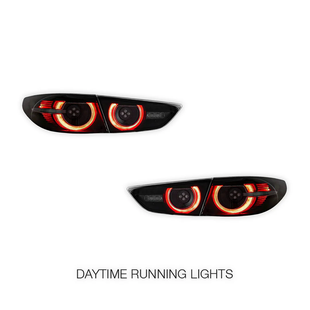 Mazda 3 Axela BP (2019 - 2022) Sequential Smoked LED Tail Lights LH + RH - Image 2