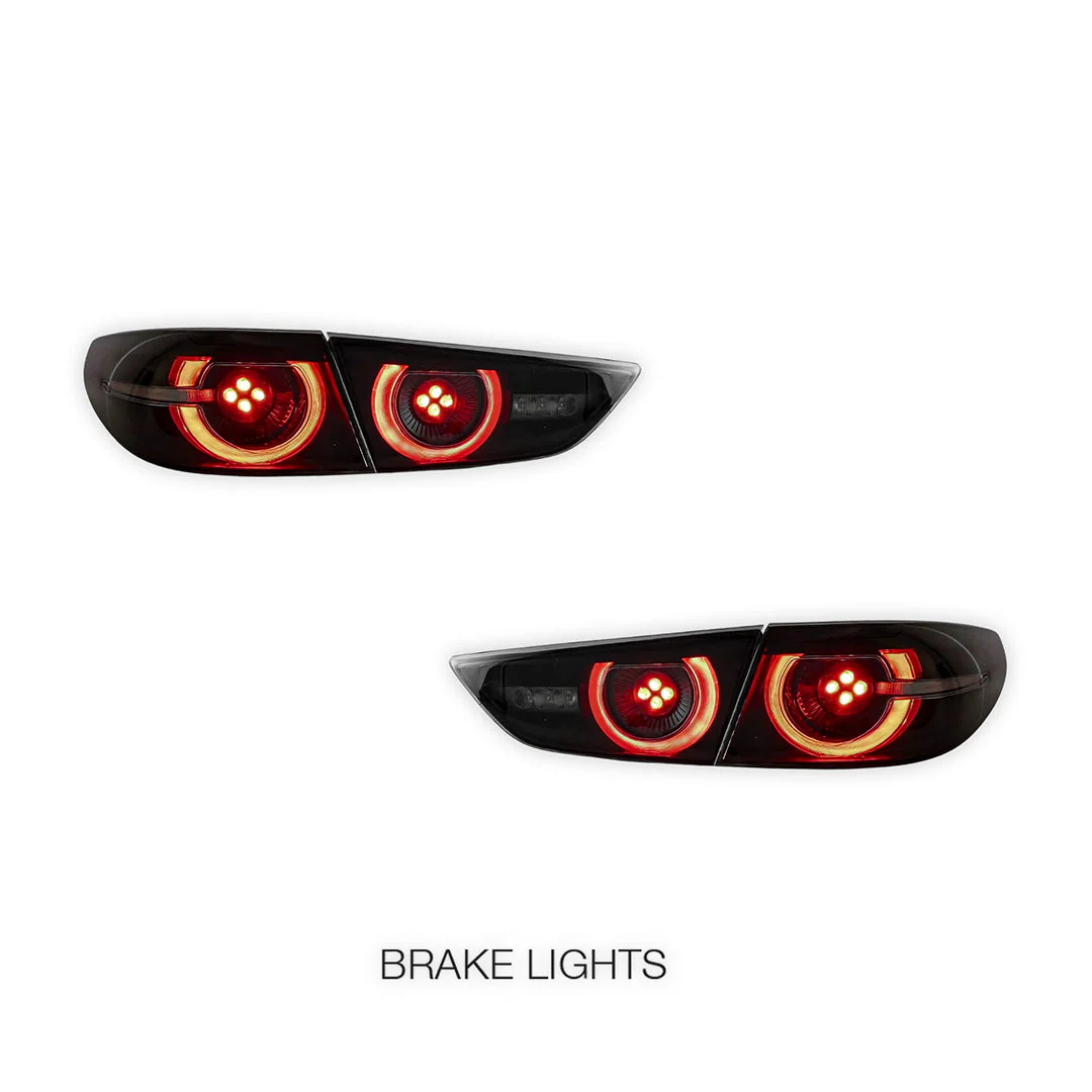 Mazda 3 Axela BP (2019 - 2022) Sequential Smoked LED Tail Lights LH + RH - Image 3