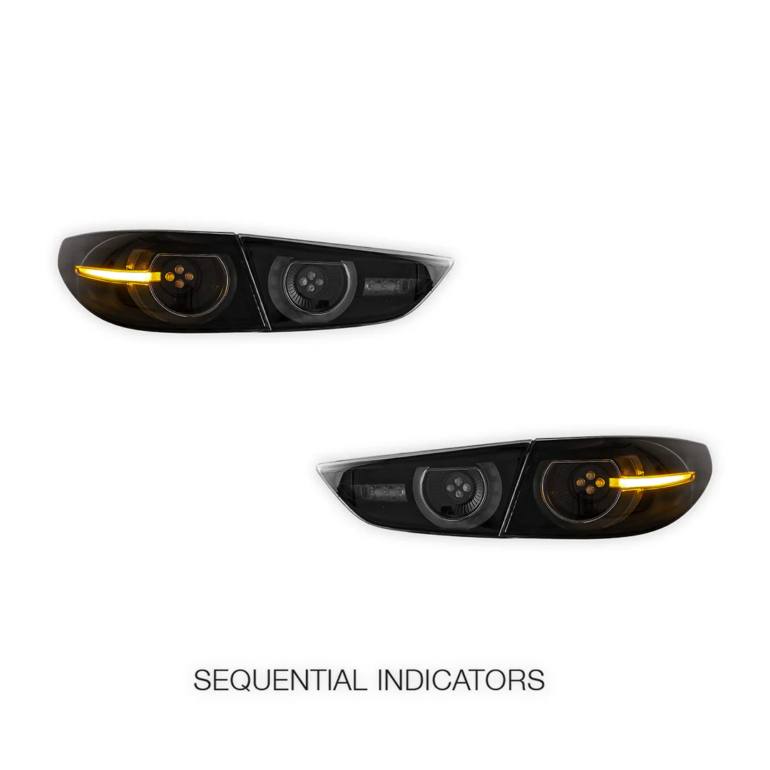 Mazda 3 Axela BP (2019 - 2022) Sequential Smoked LED Tail Lights LH + RH - Image 4