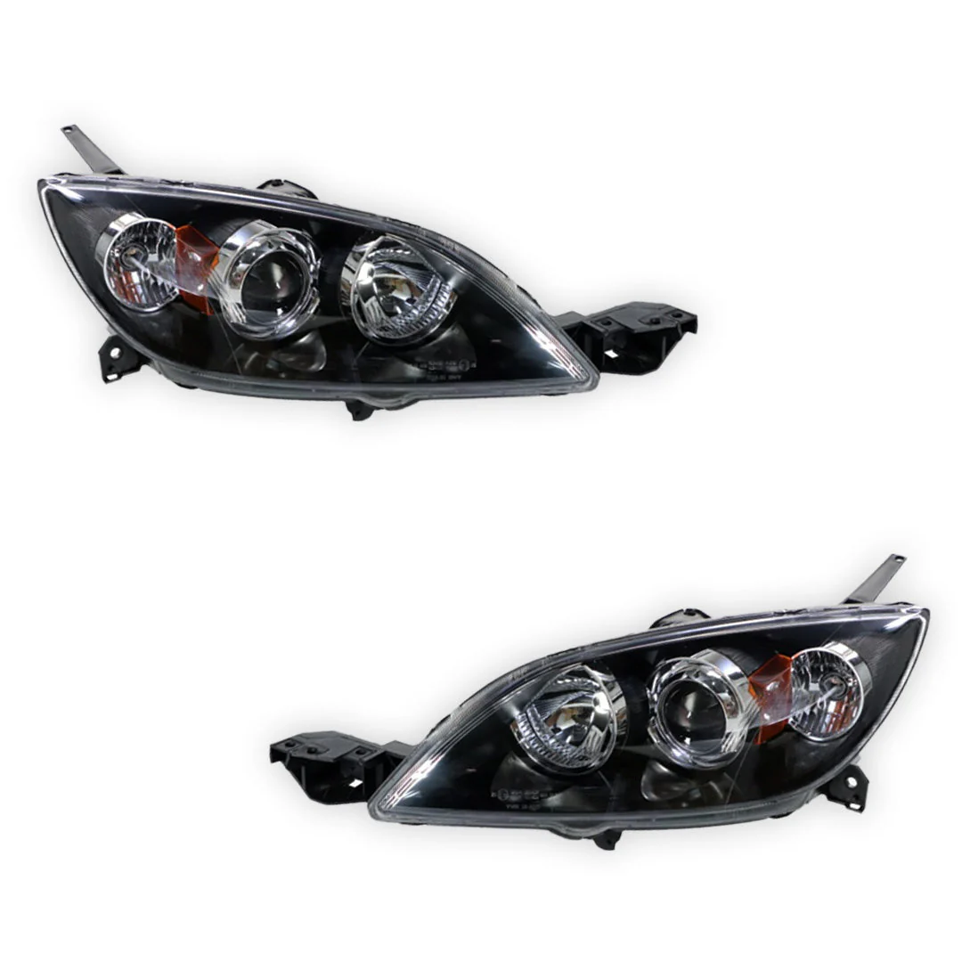 Mazda 3 BK' Series 1 (2003 - 2006) OEM Style Headlights LH + RH - Image 2