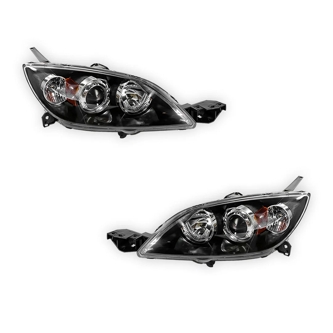 Mazda 3 BK Series 2 (2004 - 2009) OEM Style Headlights LH + RH - Image 2