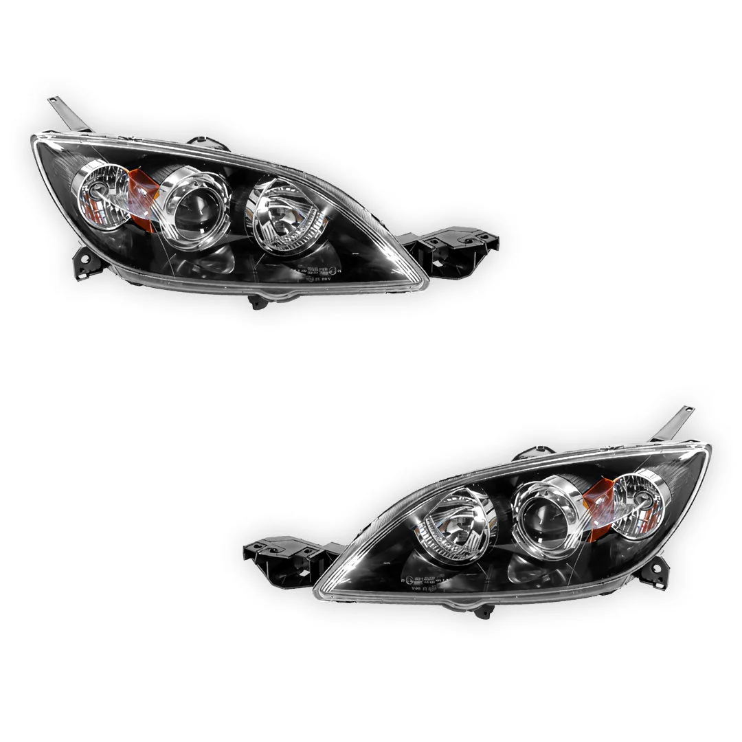 Mazda 3 BK Series 2 (2004 - 2009) OEM Style Headlights LH + RH - Image 2