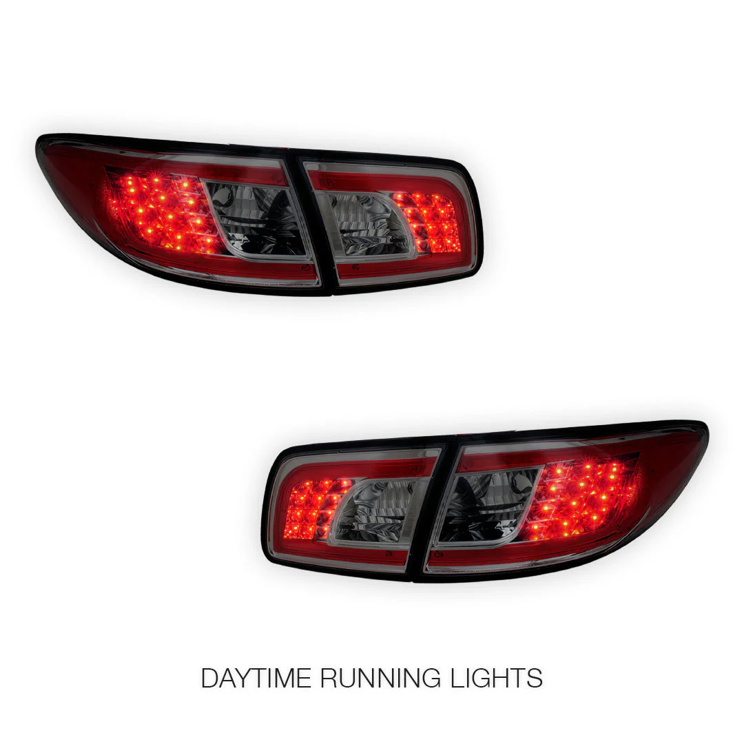 Mazda 6 GG (2002 - 2007) Full Smoked LED Tail Lights LH + RH - Image 2