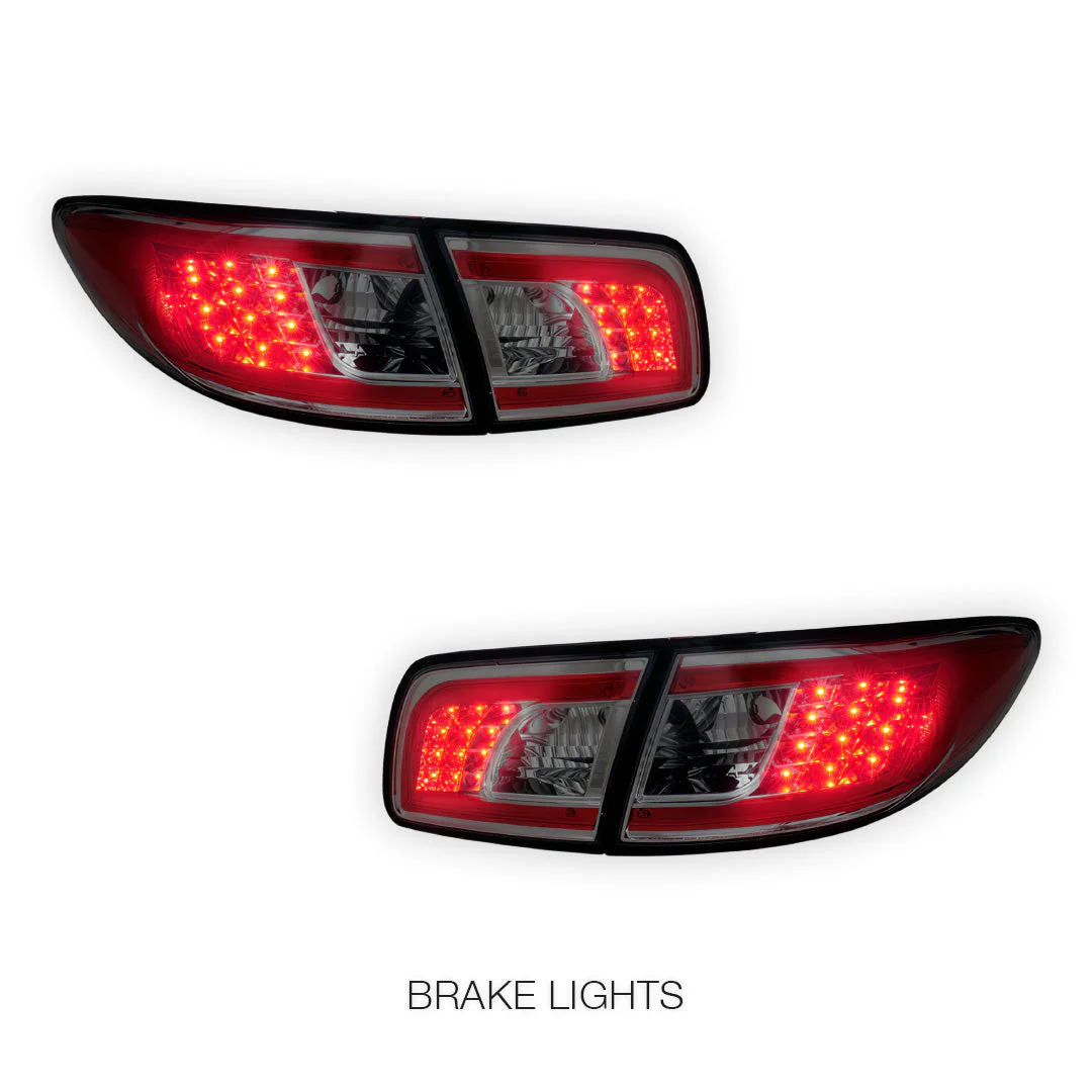 Mazda 6 GG (2002 - 2007) Full Smoked LED Tail Lights LH + RH - Image 4