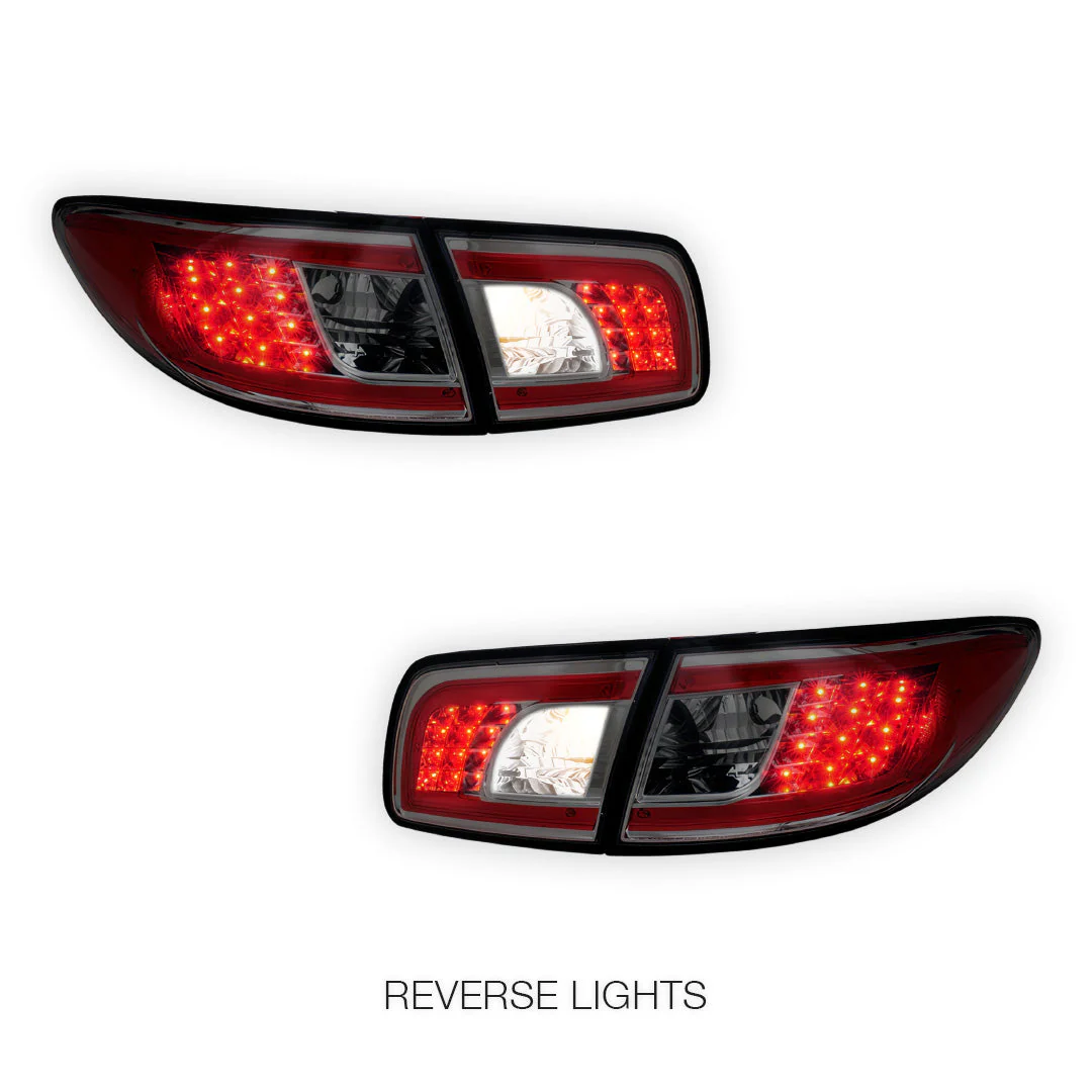 Mazda 6 GG (2002 - 2007) Full Smoked LED Tail Lights LH + RH - Image 5