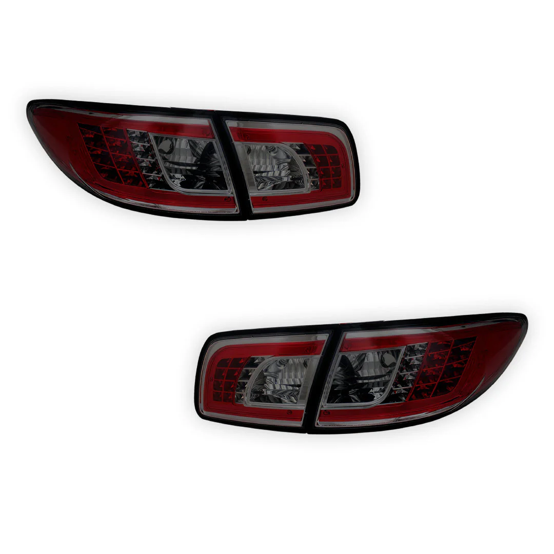 Mazda 6 GG (2002 - 2007) Full Smoked LED Tail Lights LH + RH - Image 6