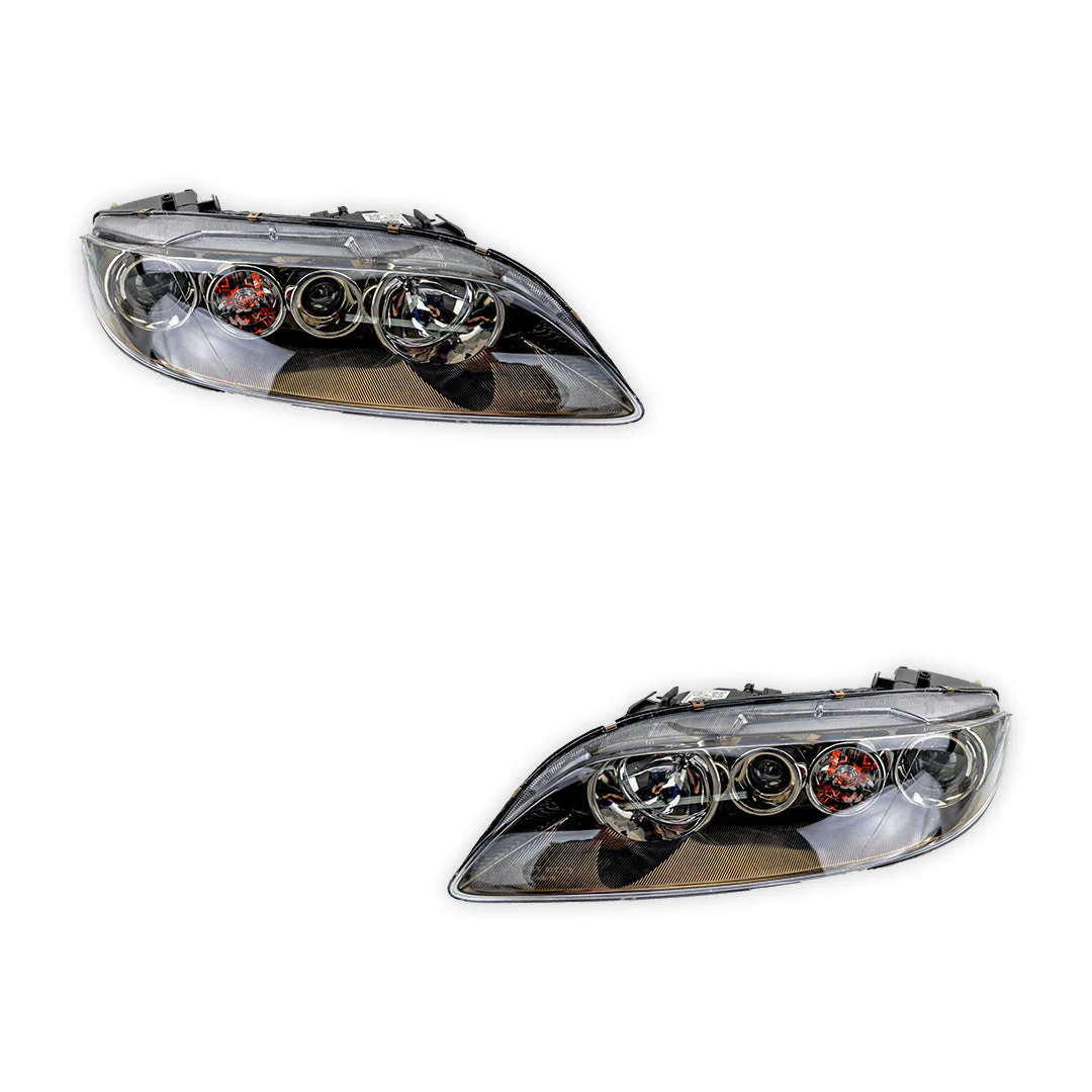 Mazda 6 GG GY Sedan / Hatch (2005 - 2008) Black OEM Style Headlights LH + RH - Image 2