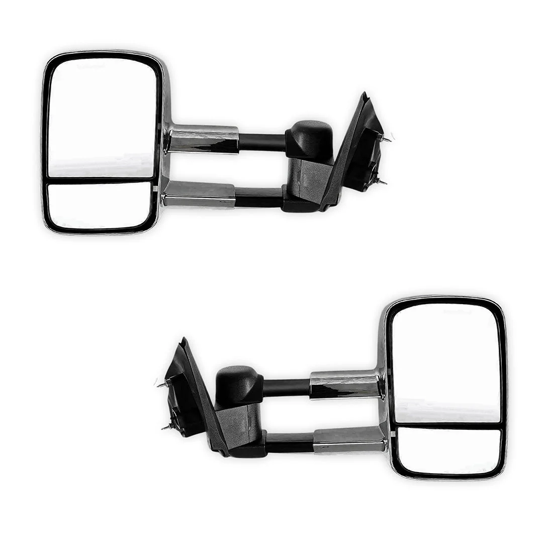 Mazda BT-50 UP / UR (2012 - 2019) Chrome Extendable Towing Side Mirrors - Image 2