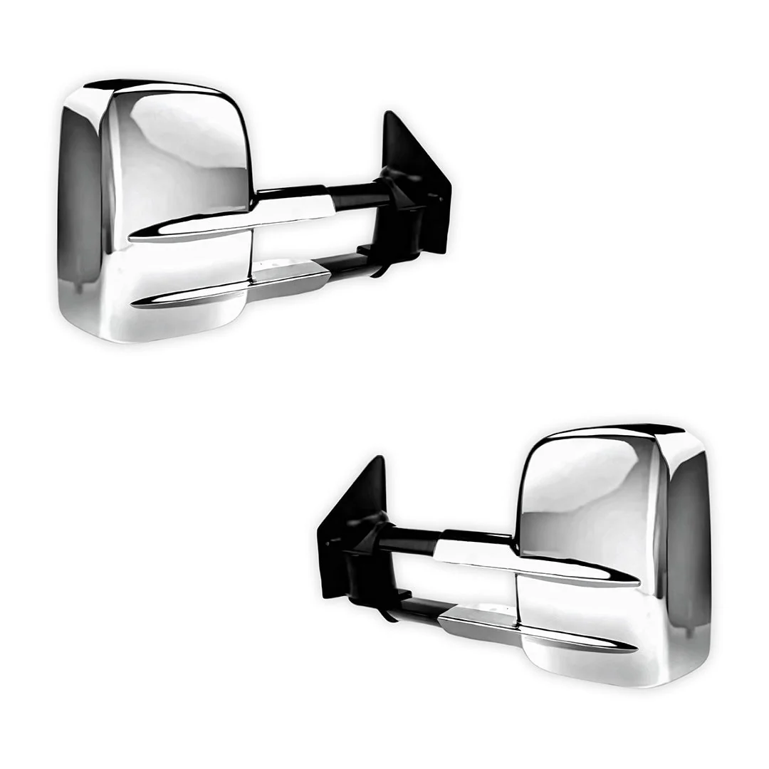 Mazda BT-50 UP / UR (2012 - 2019) Chrome Extendable Towing Side Mirrors - Image 3