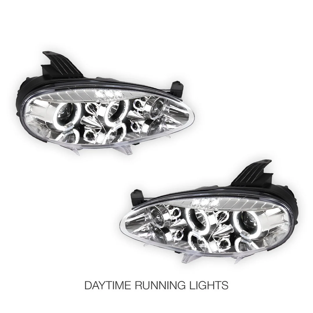 Mazda MX-5 NB (2001 - 2005) LED DRL & CCFL Projector Angel-Eyes Headlights LH + RH - Image 9
