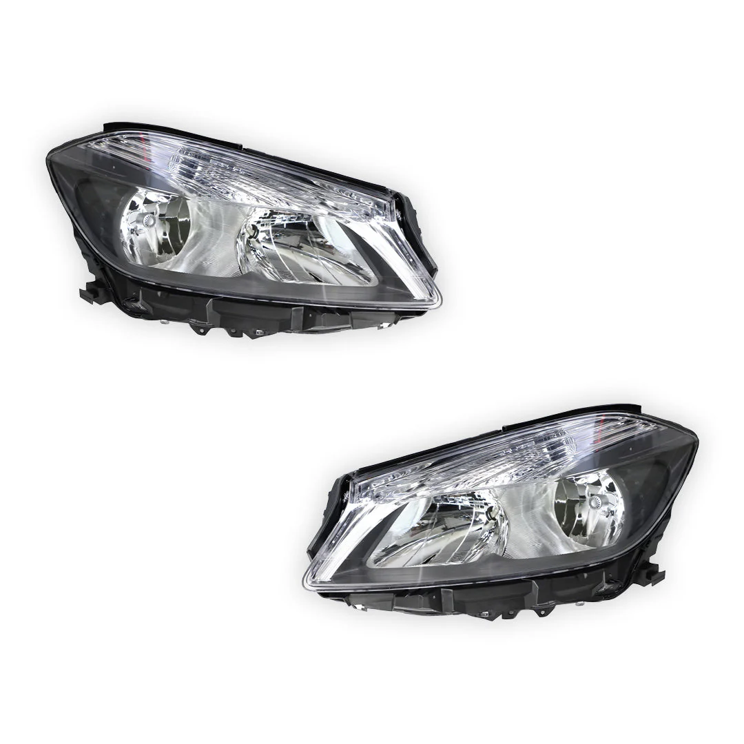 Mercedes-Benz A-Class W176 (2012 - 2015) OEM Style Non Xenon Non LED Headlights LH + RH - Image 2