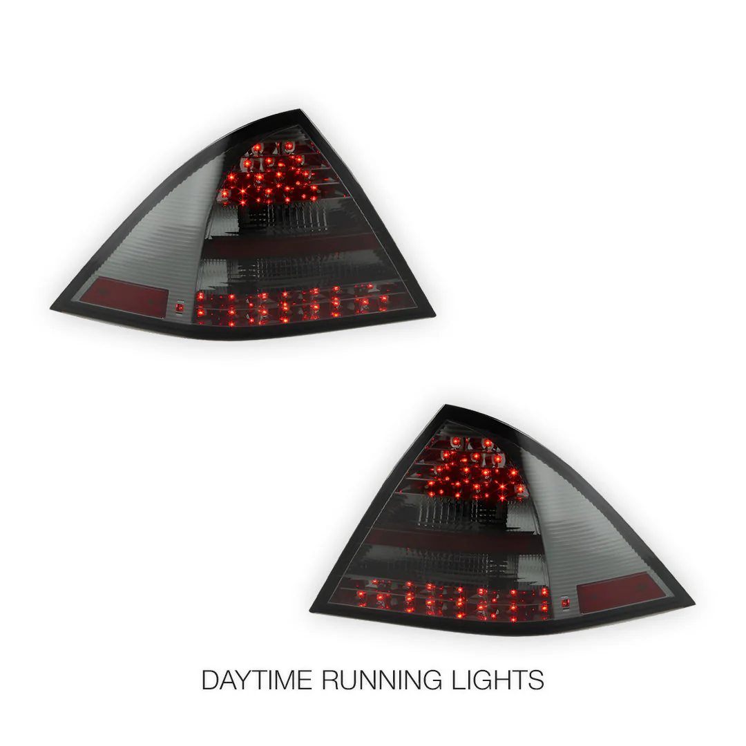Mercedes-Benz C-Class W203 (2000 - 2004) Full Smoked LED Tail Lights LH + RH - Image 2