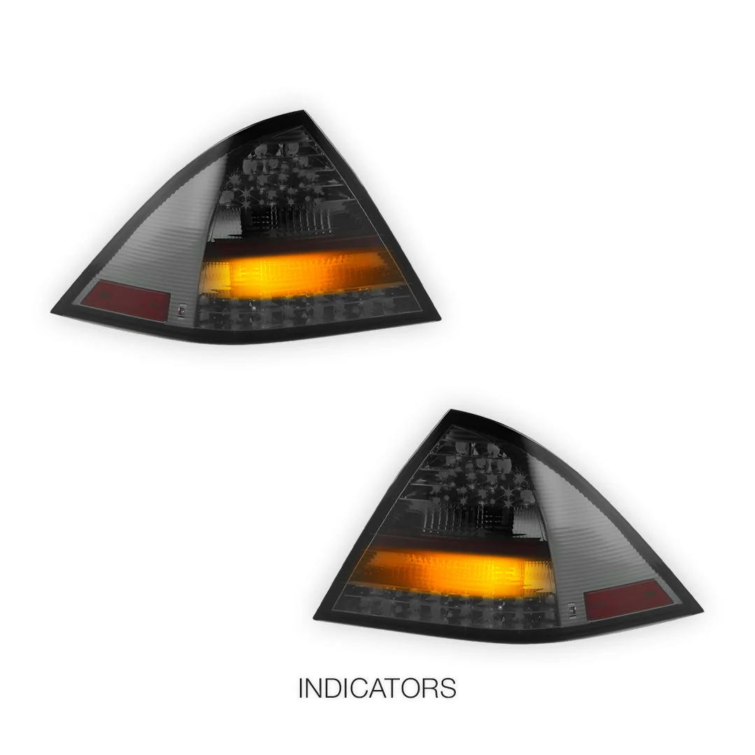 Mercedes-Benz C-Class W203 (2000 - 2004) Full Smoked LED Tail Lights LH + RH - Image 4