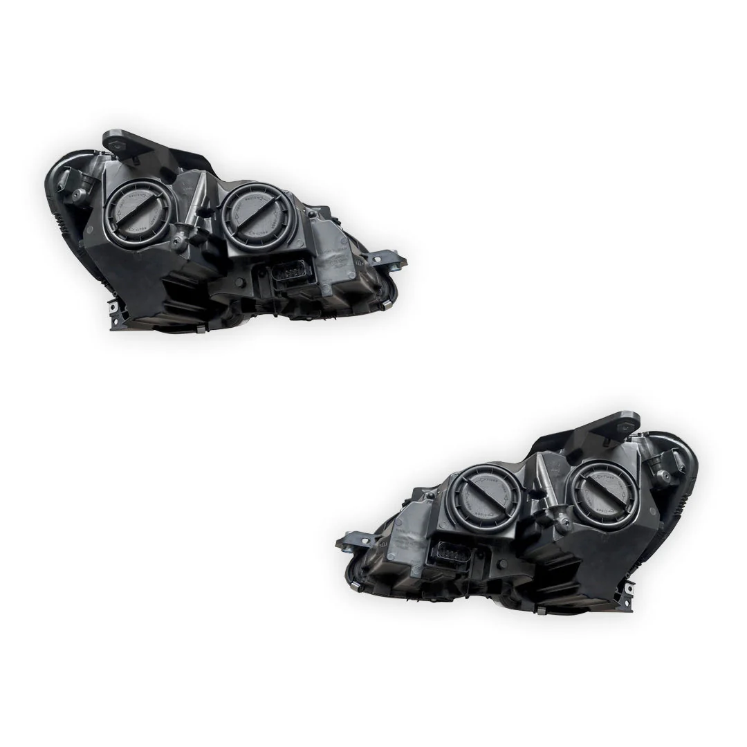 Mercedes-Benz C-Class W204 (2010 - 2014) Dark Grey Halogen Headlights LH + RH - Image 3
