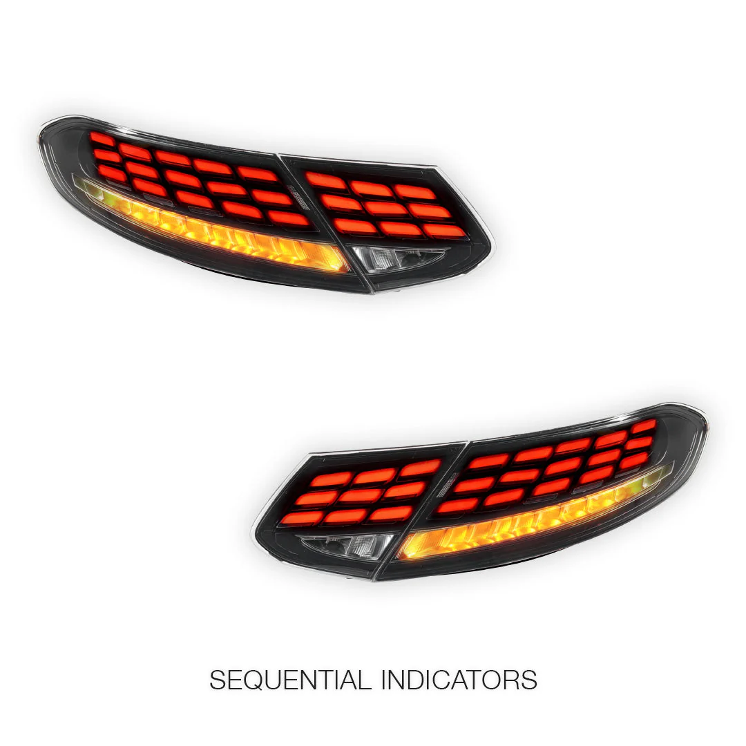 Mercedes-Benz C-Class W205 (2015 - 2025) Black S63 Style Sequential 3D LED Tail Lights LH + RH - Image 3