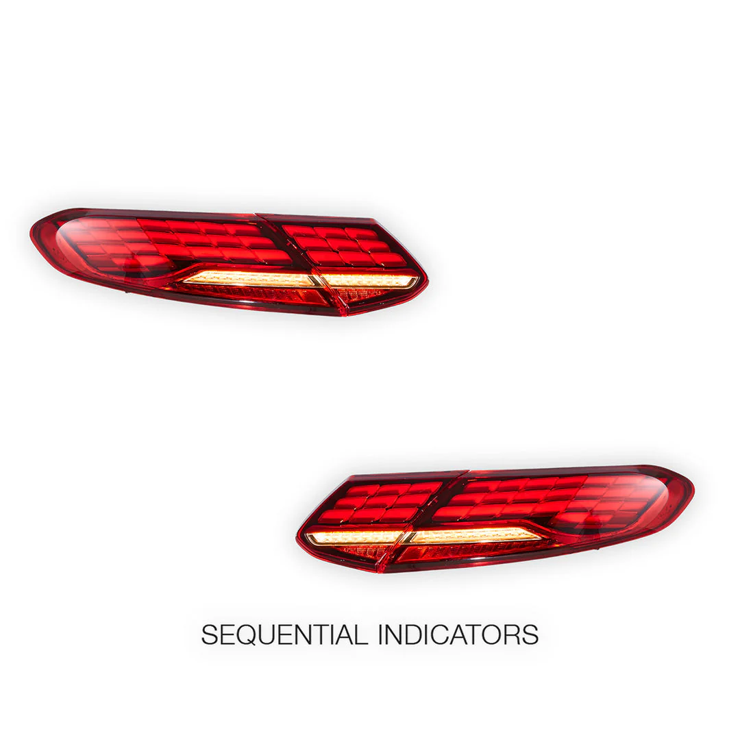 Mercedes-Benz C-Class W205 (2016 - 2021) Sequential Red LED Tail Lights LH + RH - Image 4