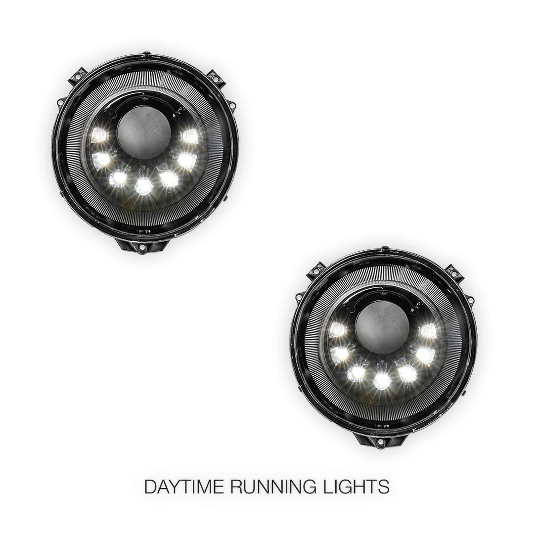 Mercedes-Benz E-Class W211 E55 / E63 (2003 - 2009) Full Smoked Mansory Style LED Headlights LH + RH - Image 5