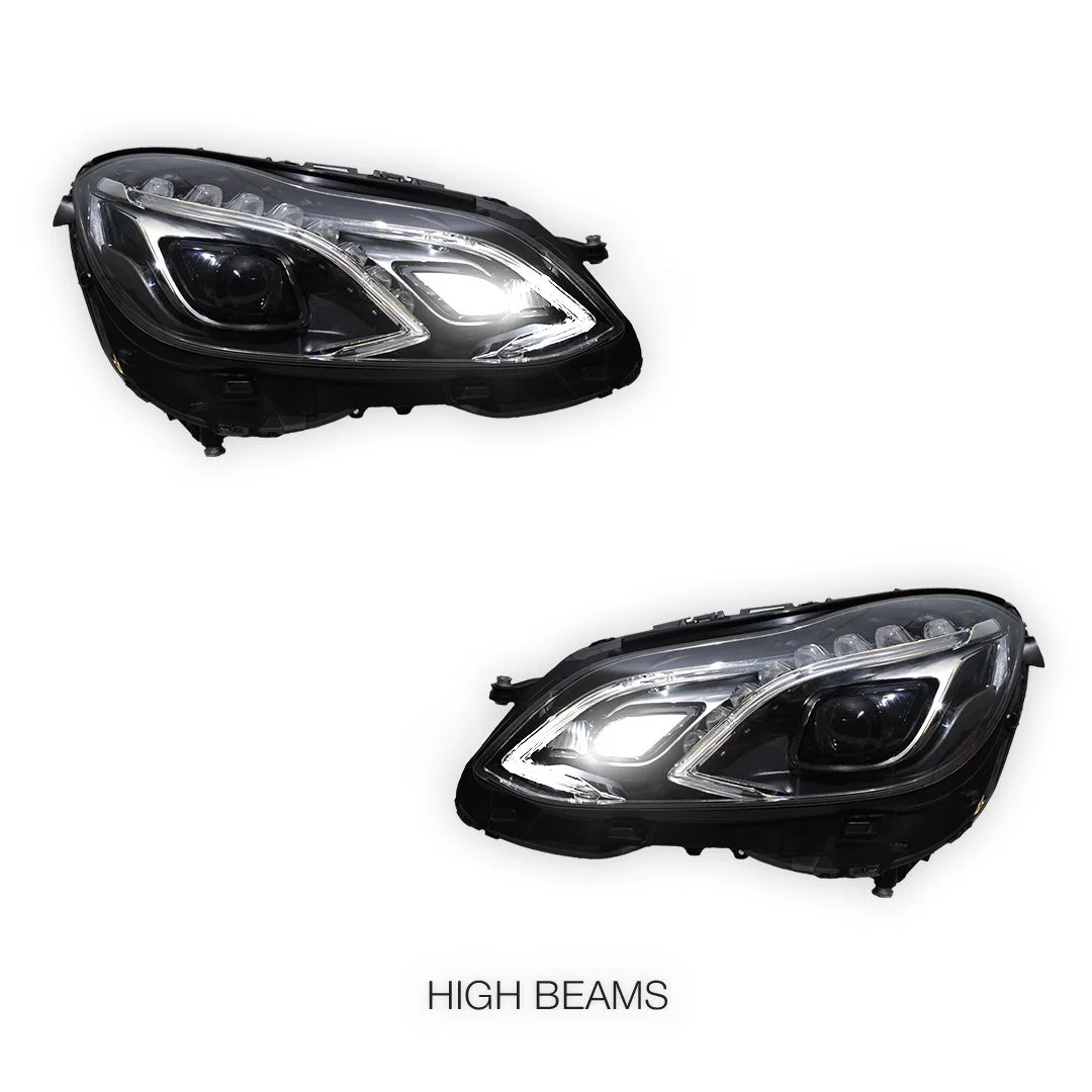 Mercedes-Benz E-Class W212 (2013 - 2016) FULL LED AMG E63 Style Projector Headlights LH + RH - Image 2