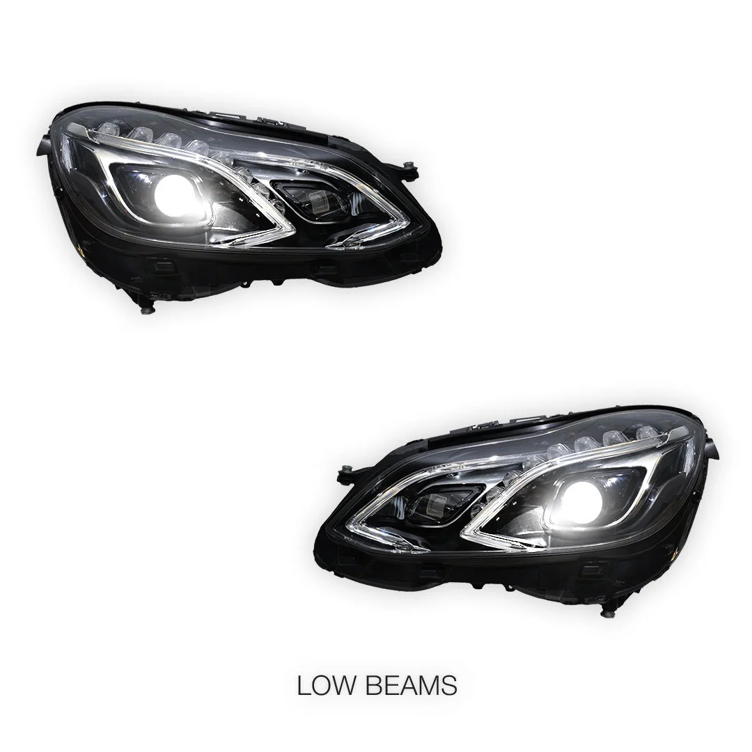 Mercedes-Benz E-Class W212 (2013 - 2016) FULL LED AMG E63 Style Projector Headlights LH + RH - Image 4