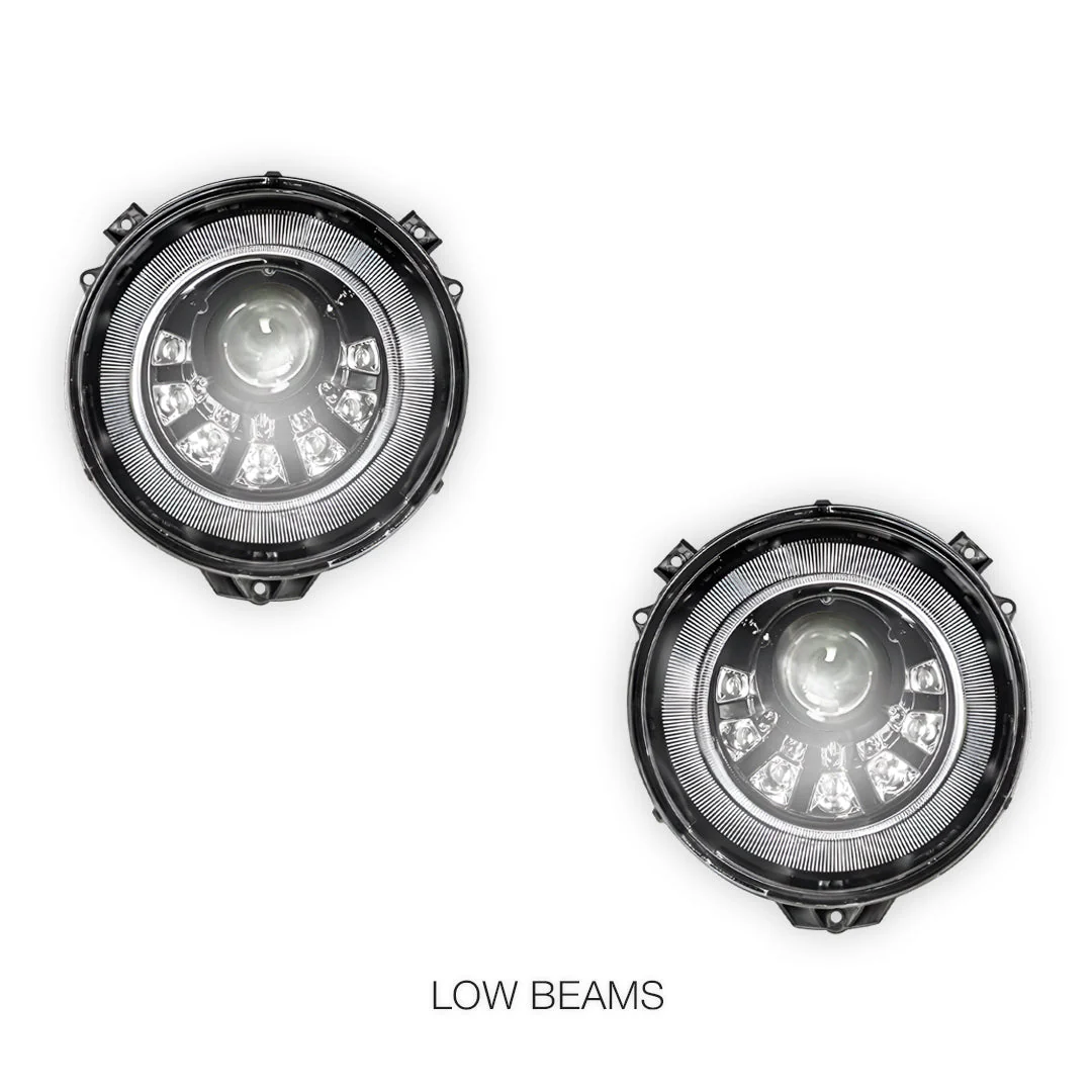 Mercedes-Benz G-Class W463 (1986 - 2018) Full Smoked Mansory Style LED Headlights LH + RH - Image 3