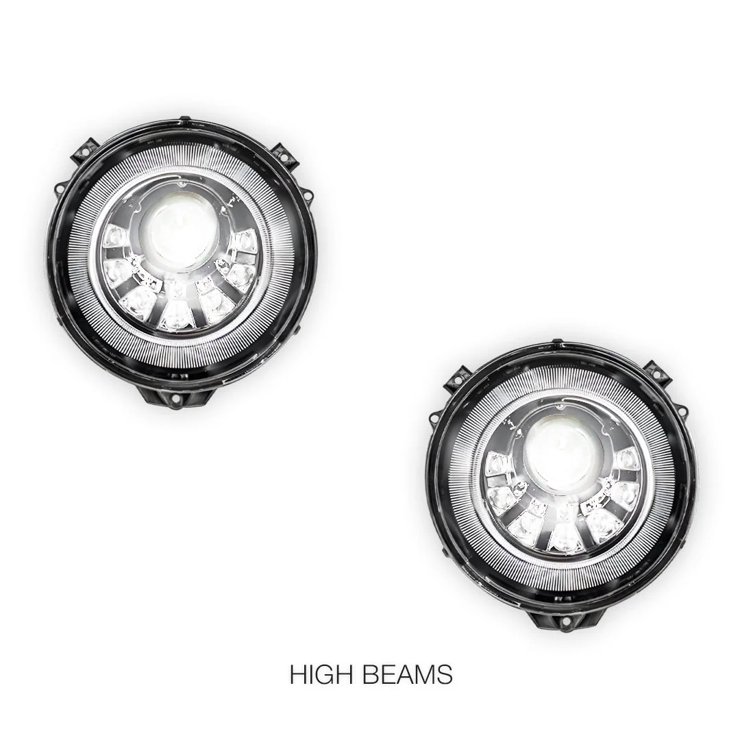Mercedes-Benz G-Class W463 (1986 - 2018) Full Smoked Mansory Style LED Headlights LH + RH - Image 4