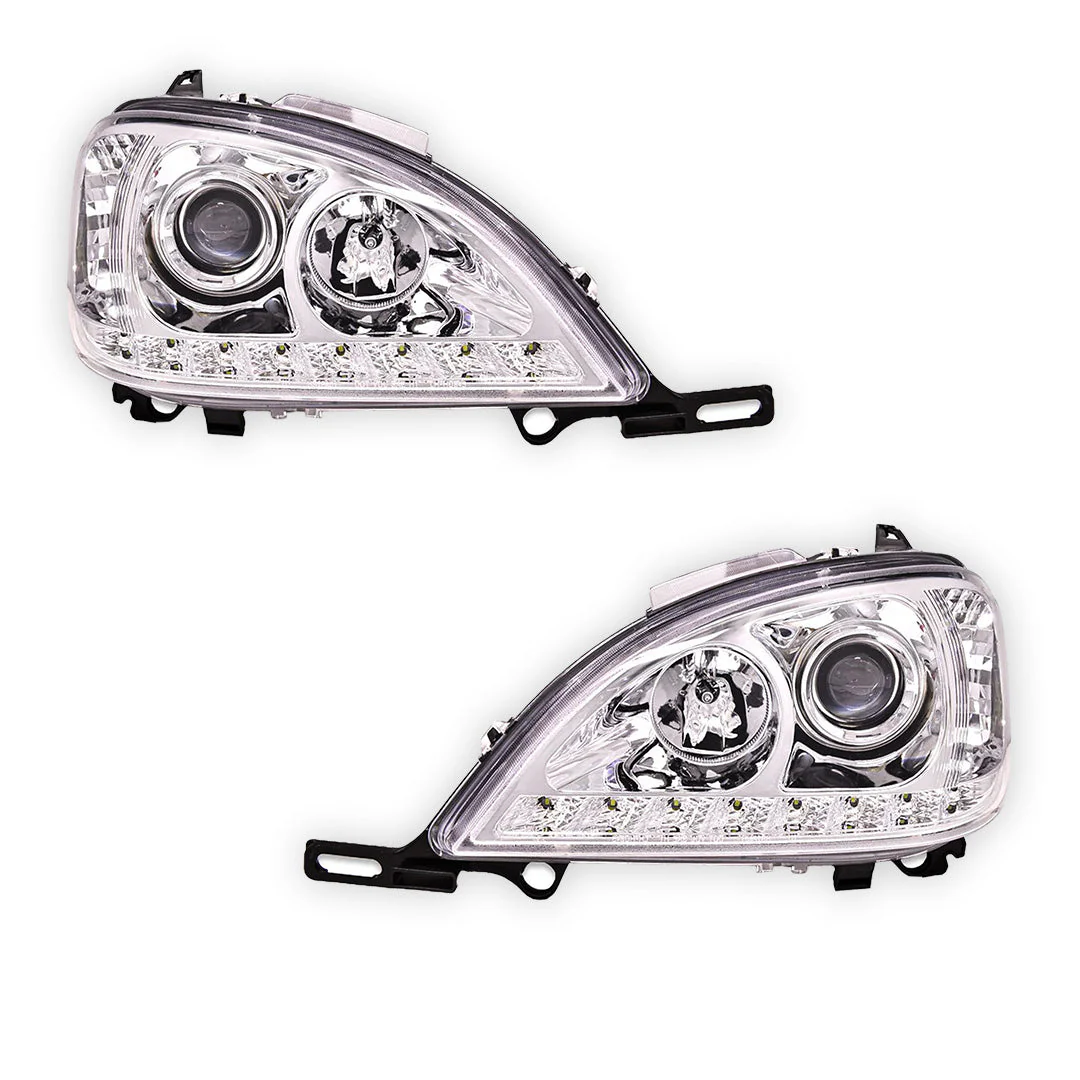 Mercedes-Benz M-Class W163 (1998 - 2001) LED DRL Day Time Projector Headlights LH + RH - Image 10