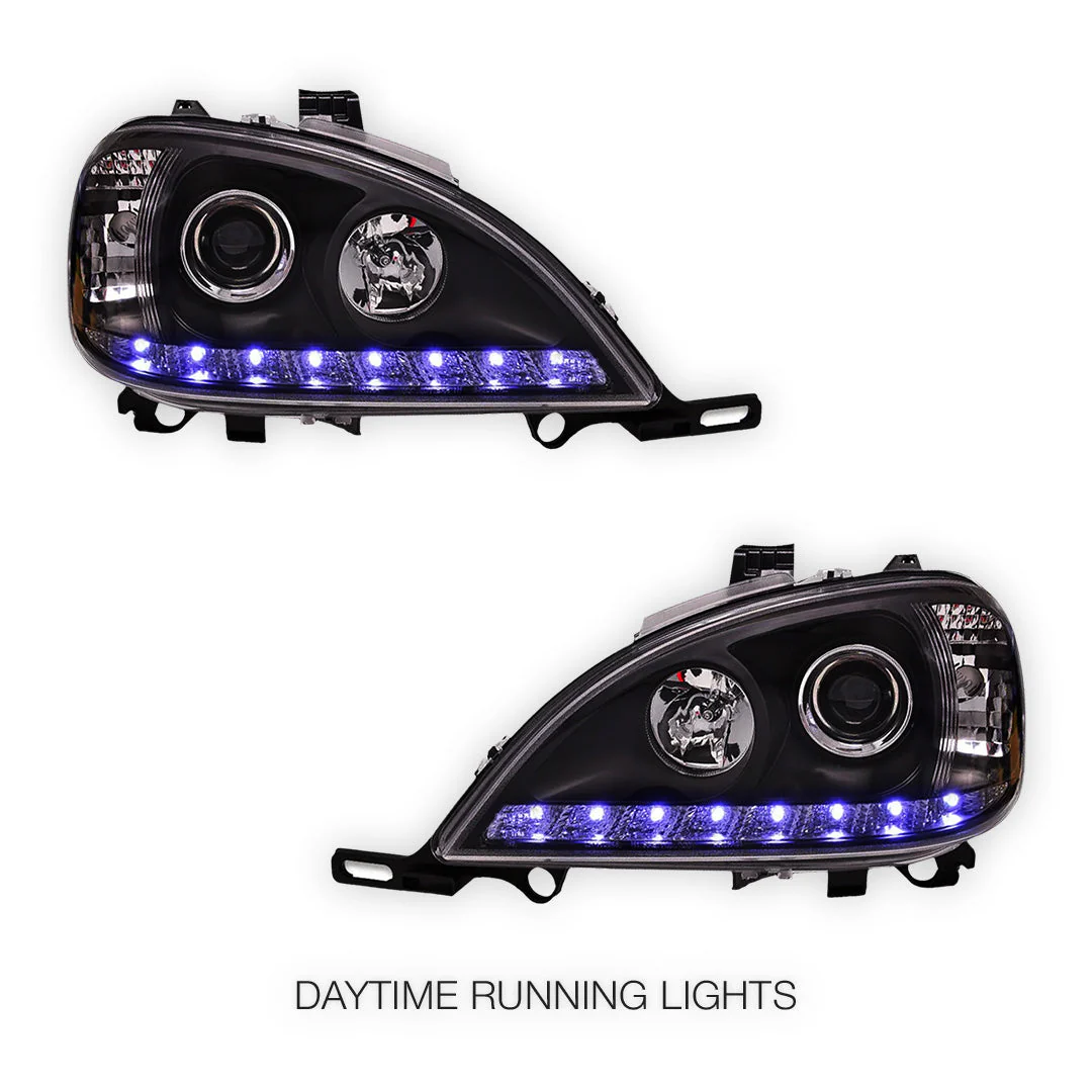 Mercedes-Benz M-Class W163 (1998 - 2001) LED DRL Day Time Projector Headlights LH + RH - Image 11