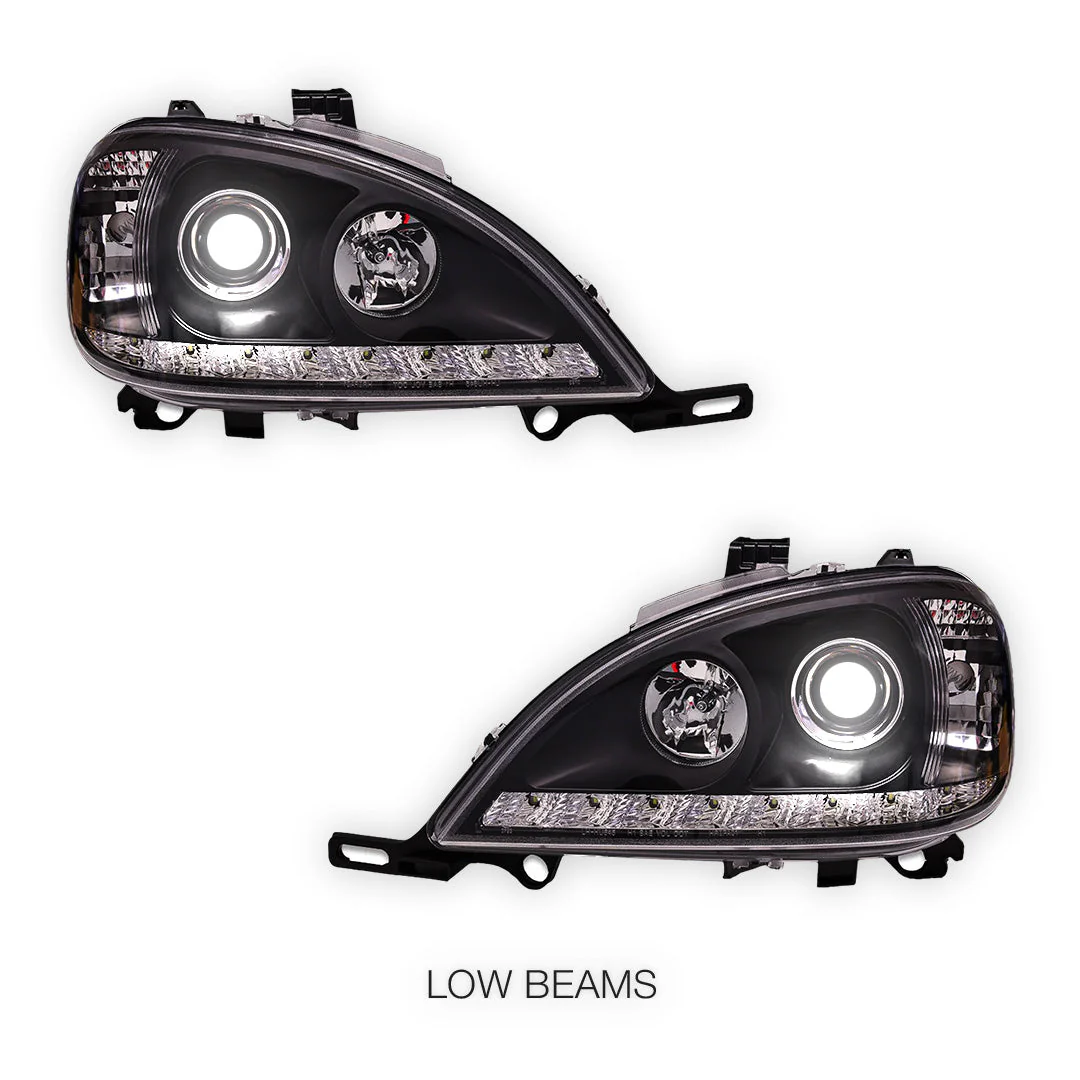 Mercedes-Benz M-Class W163 (1998 - 2001) LED DRL Day Time Projector Headlights LH + RH - Image 4