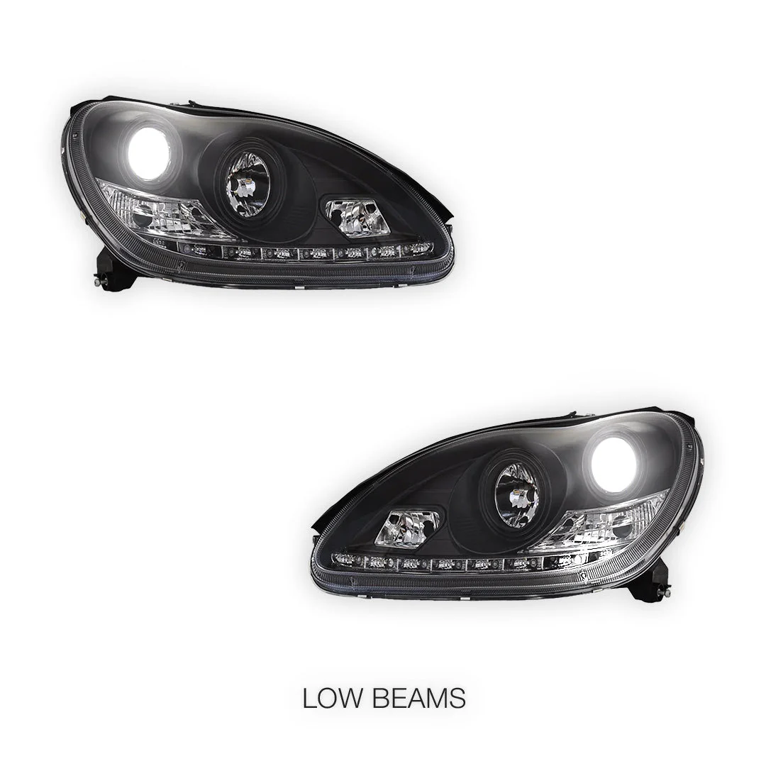 Mercedes-Benz S-Class W220 (1998 - 2005) DRL Projector Headlights LH + RH - Image 10