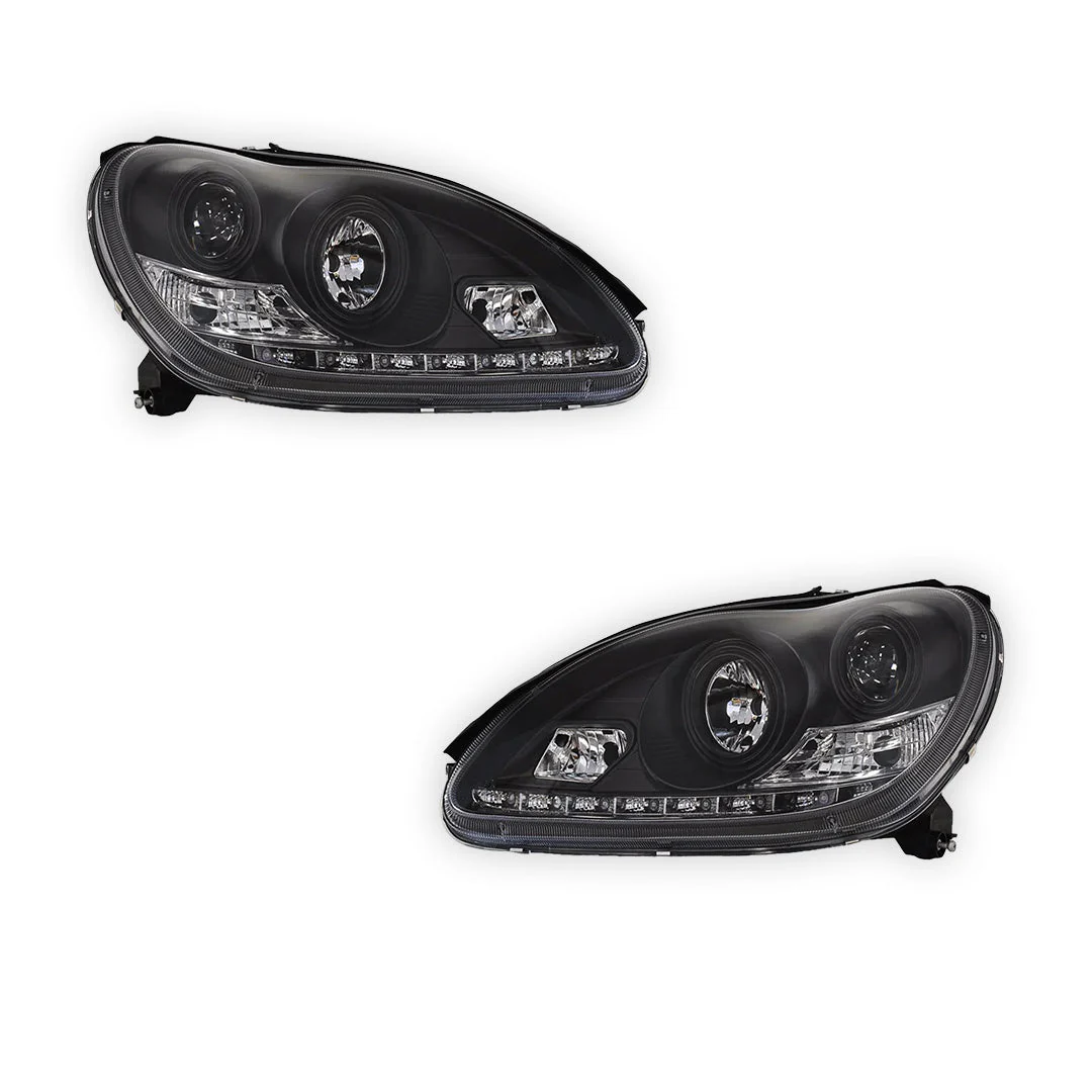 Mercedes-Benz S-Class W220 (1998 - 2005) DRL Projector Headlights LH + RH - Image 11