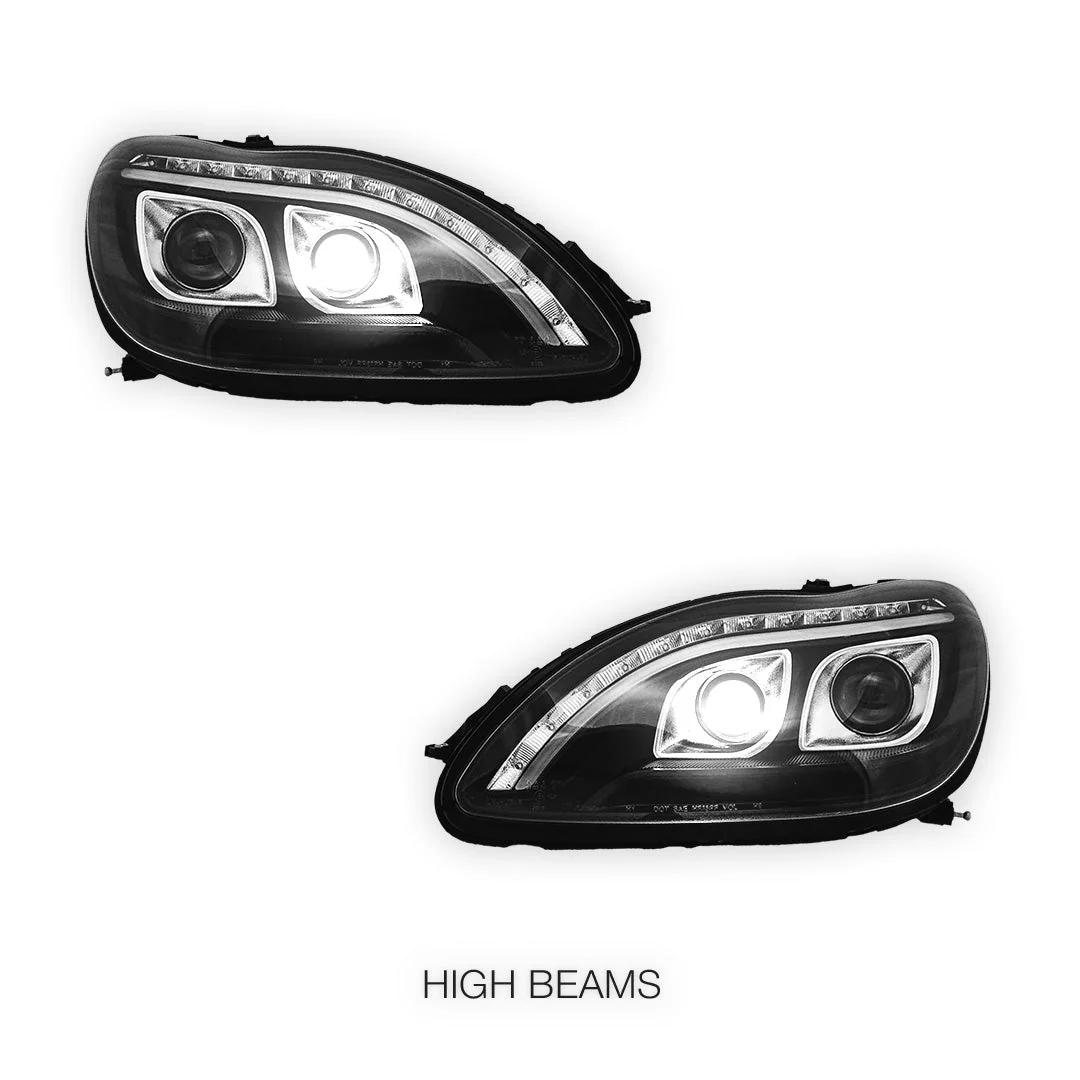 Mercedes-Benz S-Class W220 (1998 - 2005) DRL Projector Headlights LH + RH - Image 2