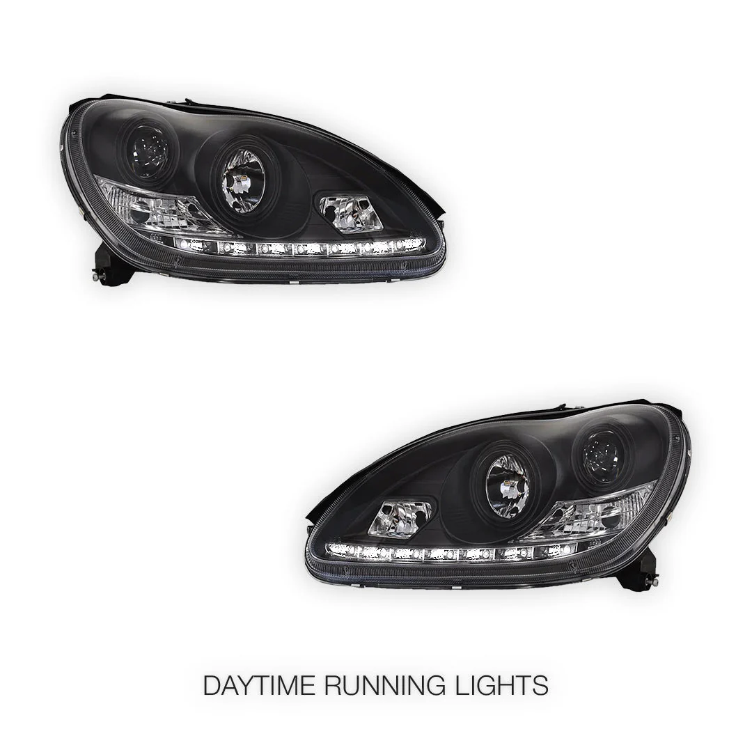 Mercedes-Benz S-Class W220 (1998 - 2005) DRL Projector Headlights LH + RH - Image 6