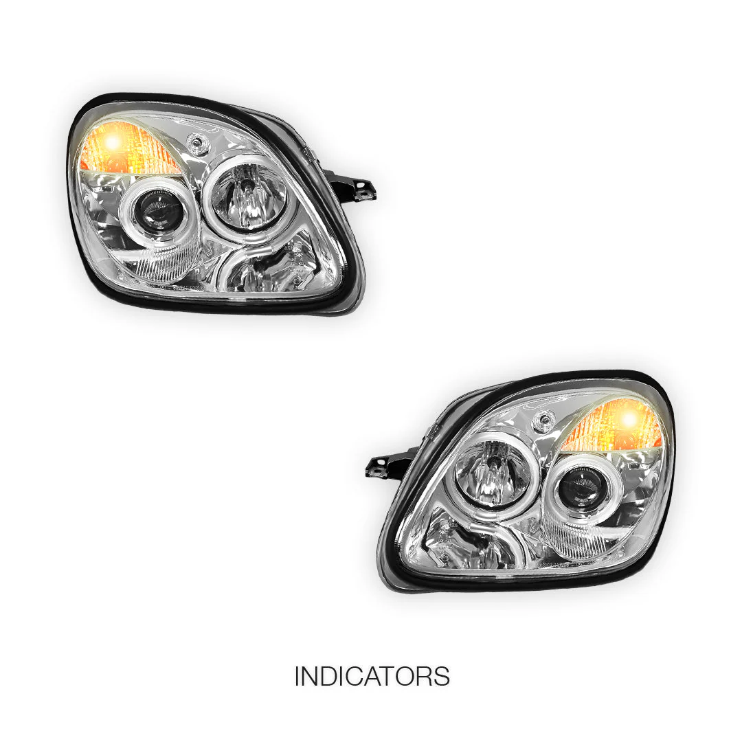 Mercedes-Benz SLK-Class R170 (1997 - 2004) CCFL Angel-Eye Projector Headlights LH + RH - Image 9