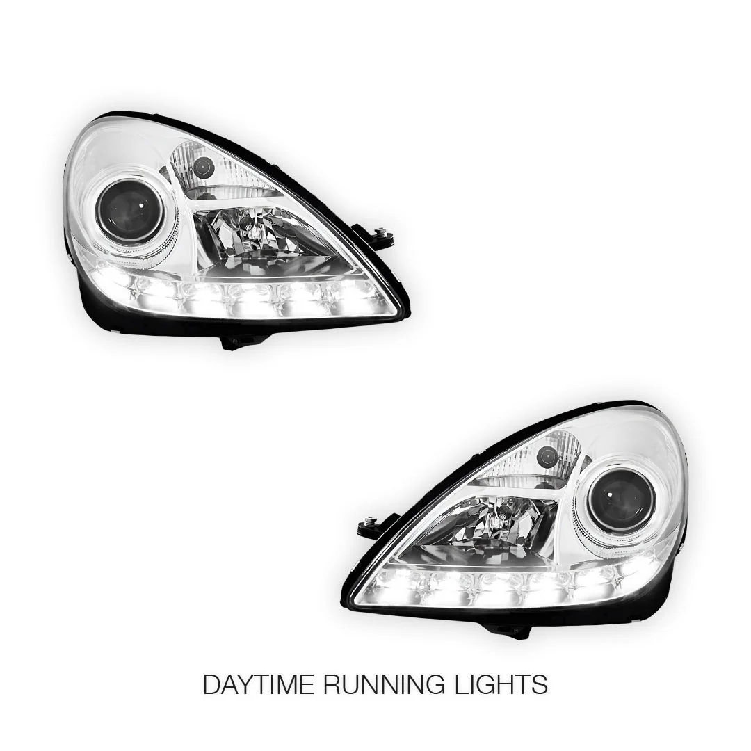 Mercedes-Benz SLK-Class R171 (2003 - 2010) Halogen Model LED DRL Projector Headlights LH + RH - Image 11