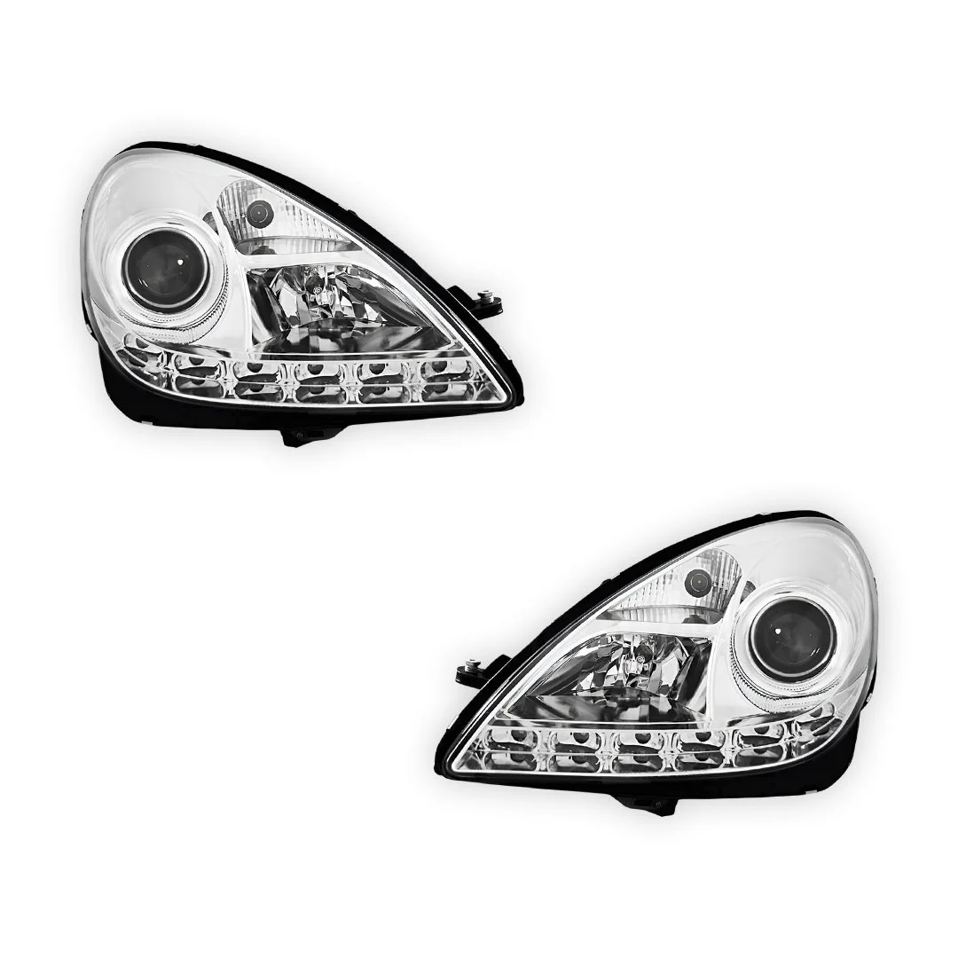 Mercedes-Benz SLK-Class R171 (2003 - 2010) Halogen Model LED DRL Projector Headlights LH + RH - Image 13