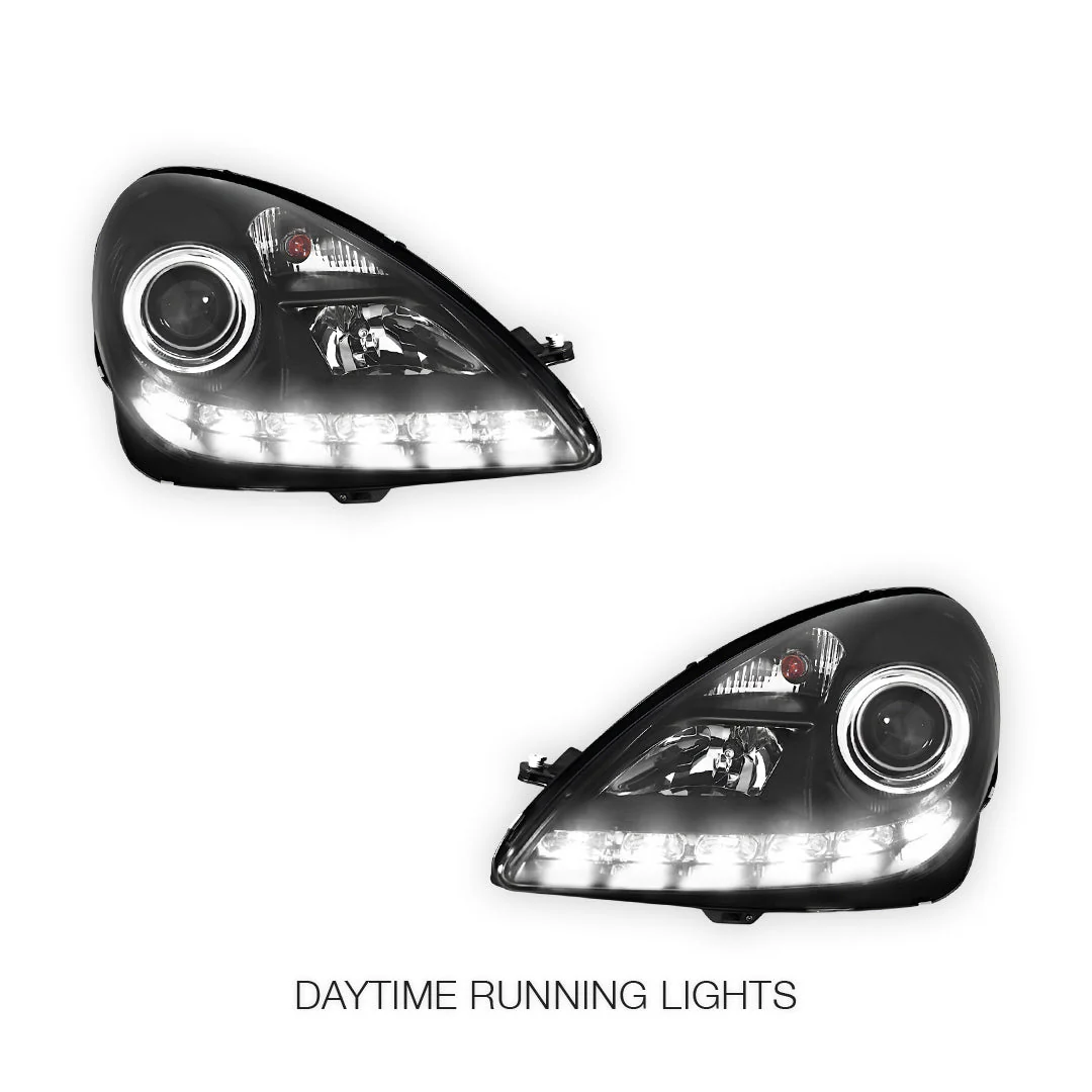 Mercedes-Benz SLK-Class R171 (2003 - 2010) Halogen Model LED DRL Projector Headlights LH + RH - Image 5
